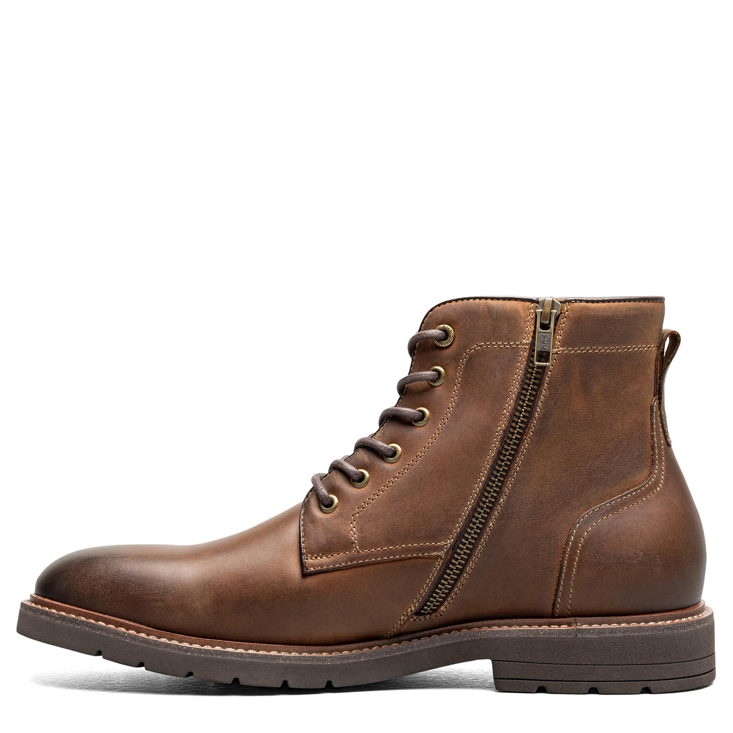 FLORSHEIM-MENS REDFORD LACE-UP BOOT-BROWN & 