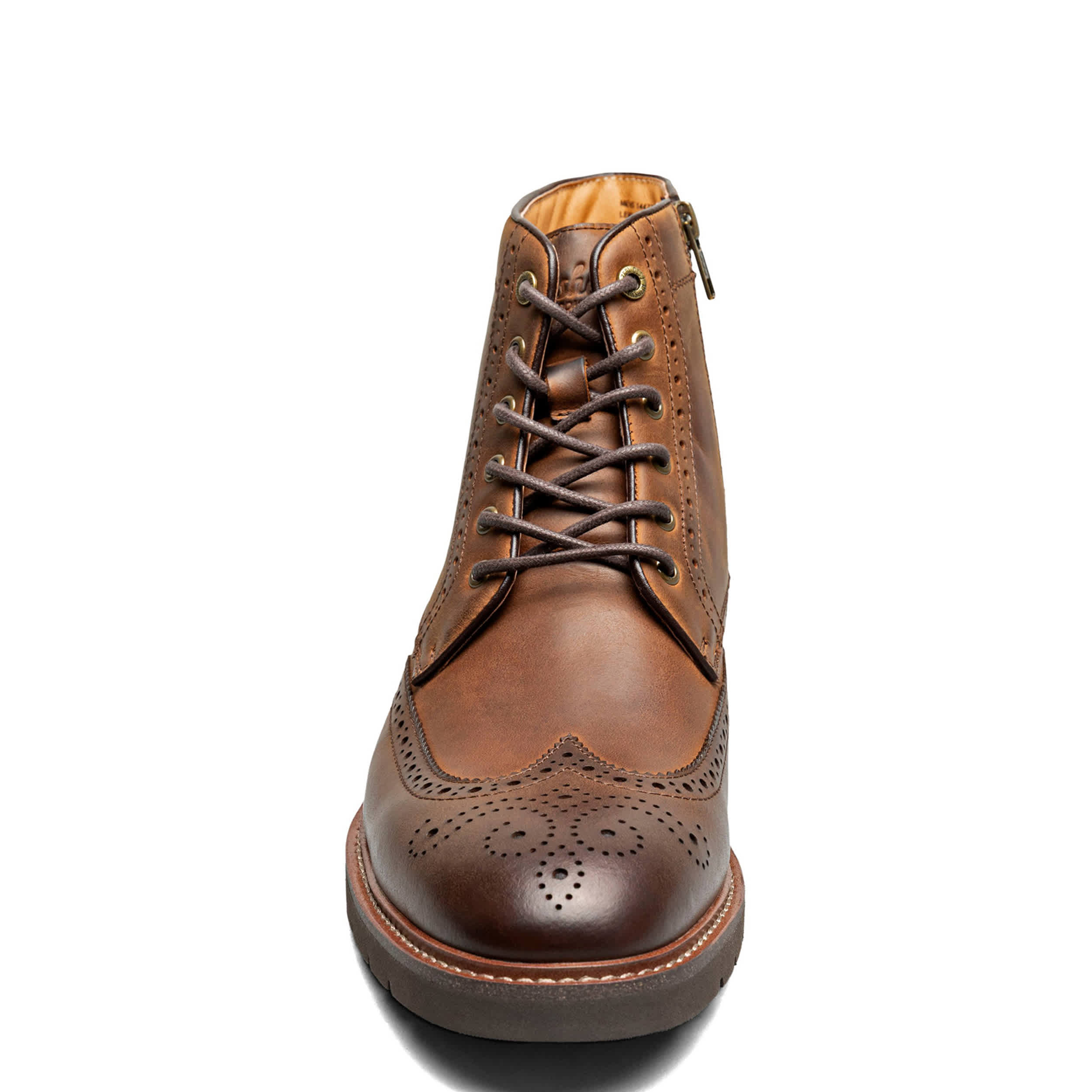 FLORSHEIM-MENS REDFORD WINGTIP LACE-UP BOOT-BROWN & 