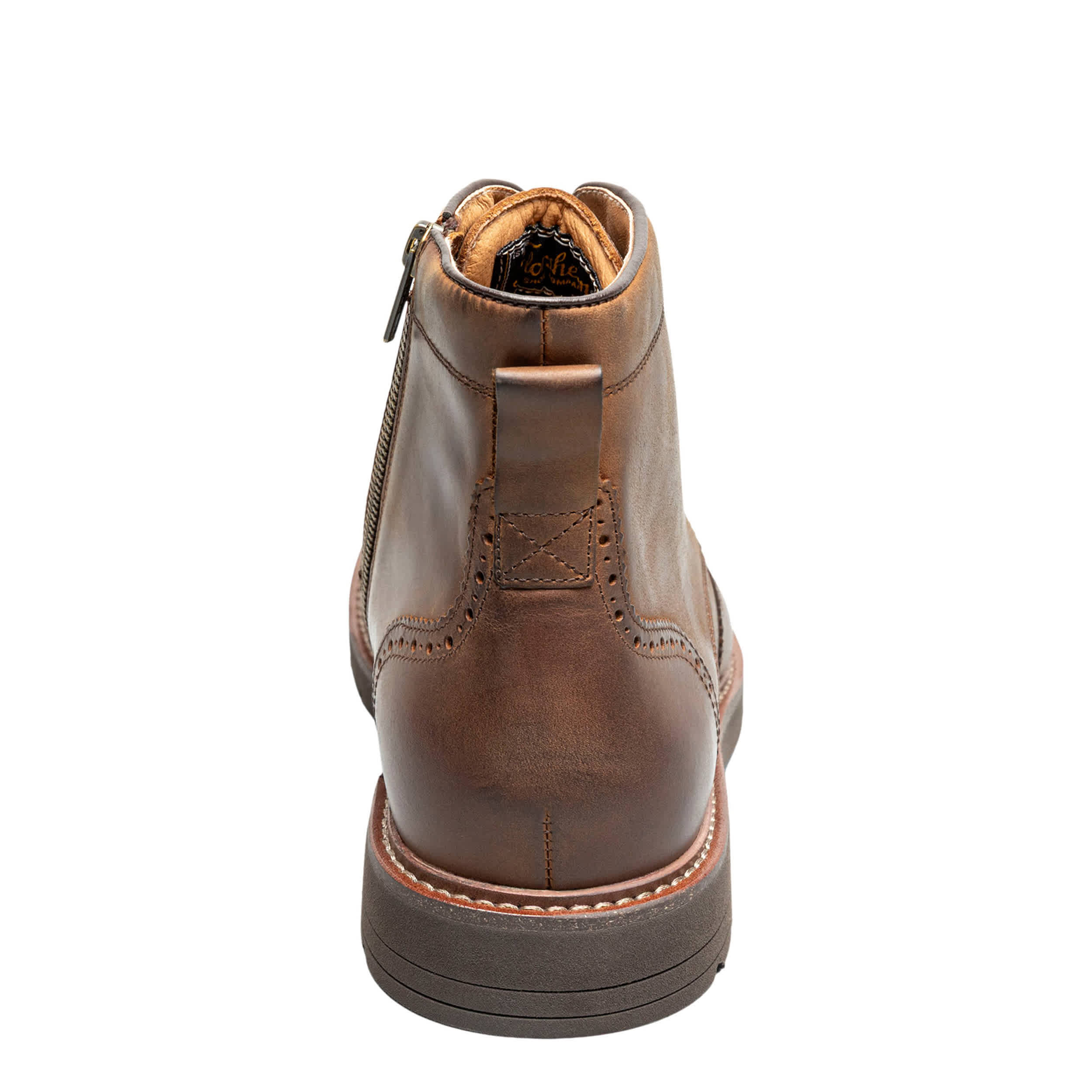 FLORSHEIM-MENS REDFORD WINGTIP LACE-UP BOOT-BROWN & 
