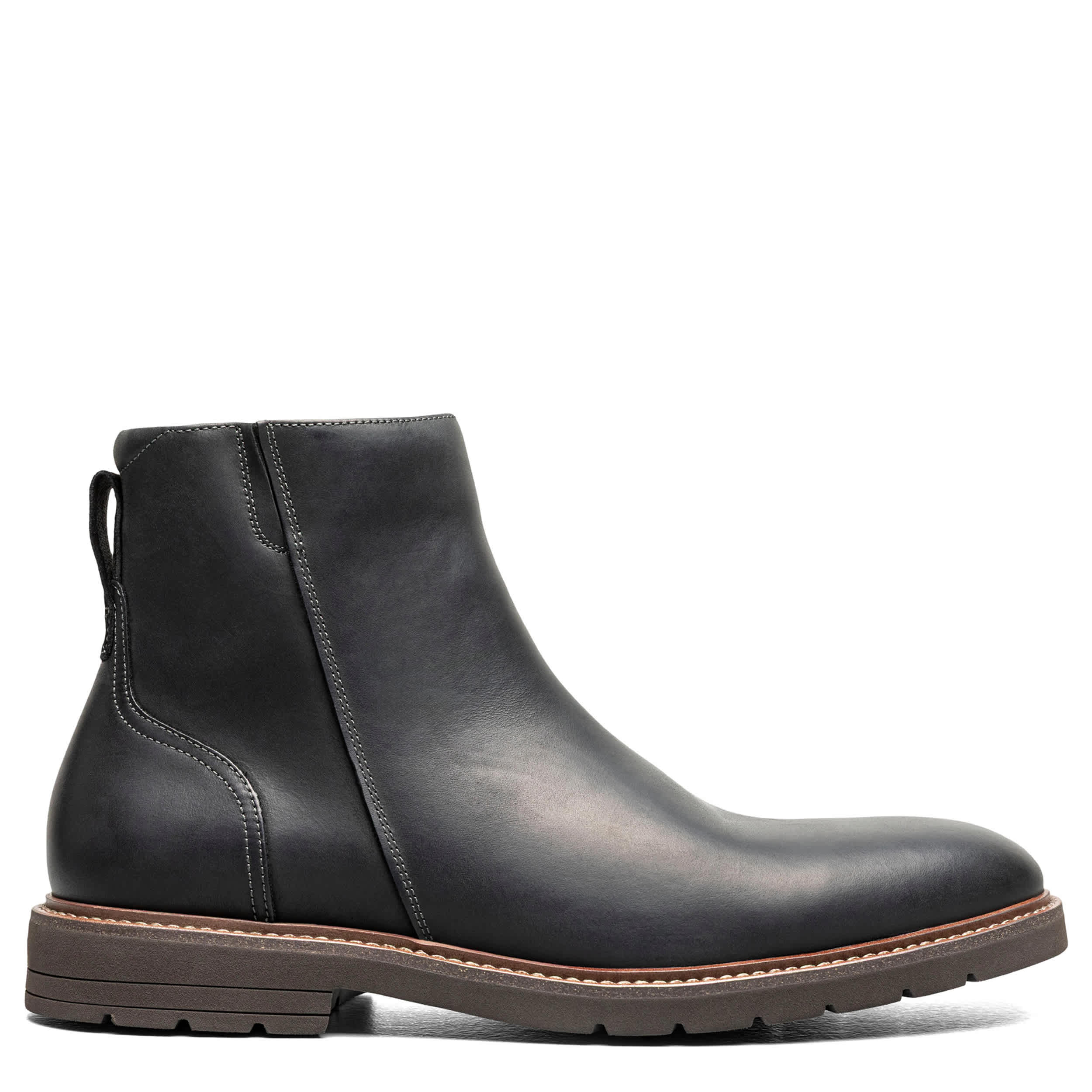 FLORSHEIM-MENS REDFORD SIDE ZIP BOOT-BLACK & 