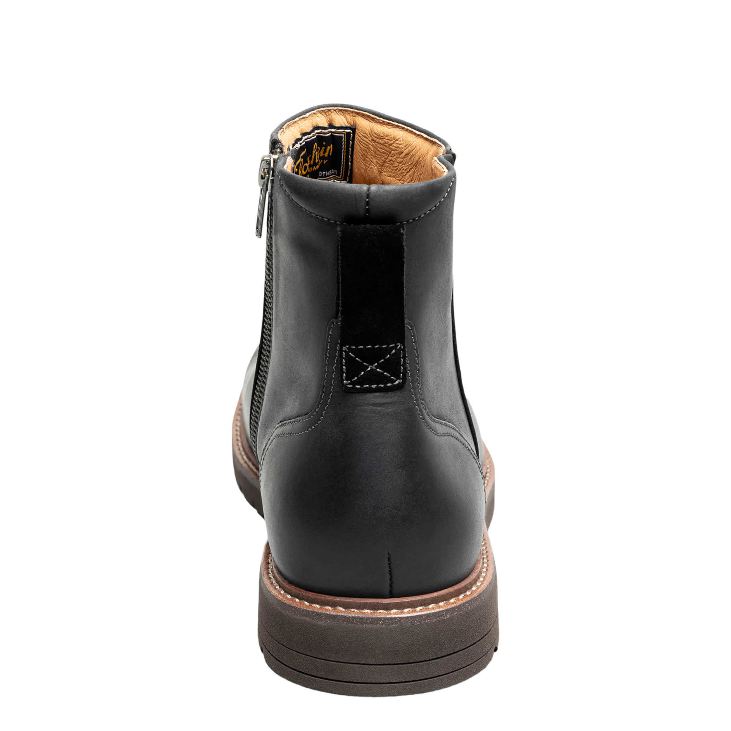 FLORSHEIM-MENS REDFORD SIDE ZIP BOOT-BLACK & 