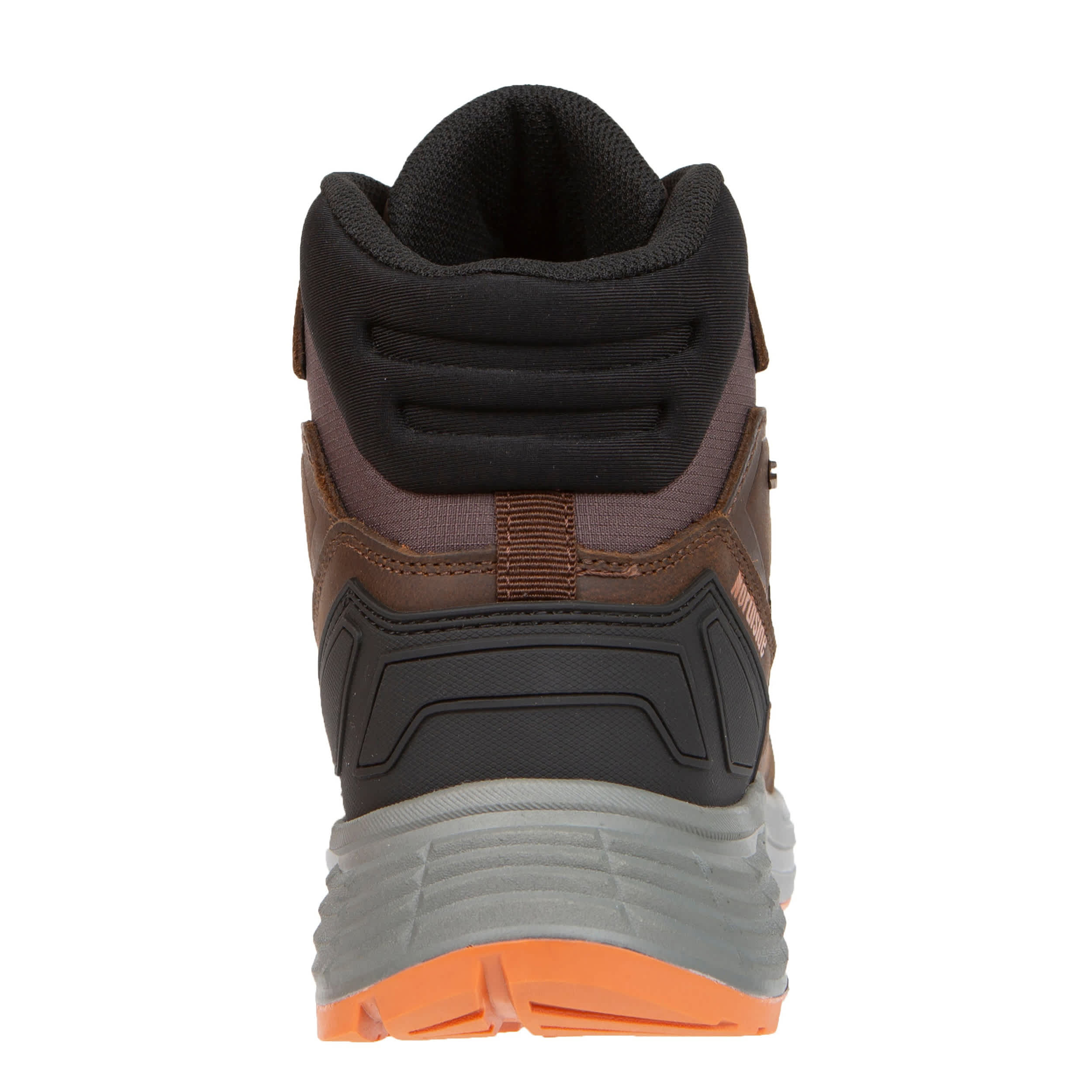 NORTHSIDE-MENS ALPINE RIDGE MID WATERPROOF HIKING BOOT-DARK BROWN & ORANGE