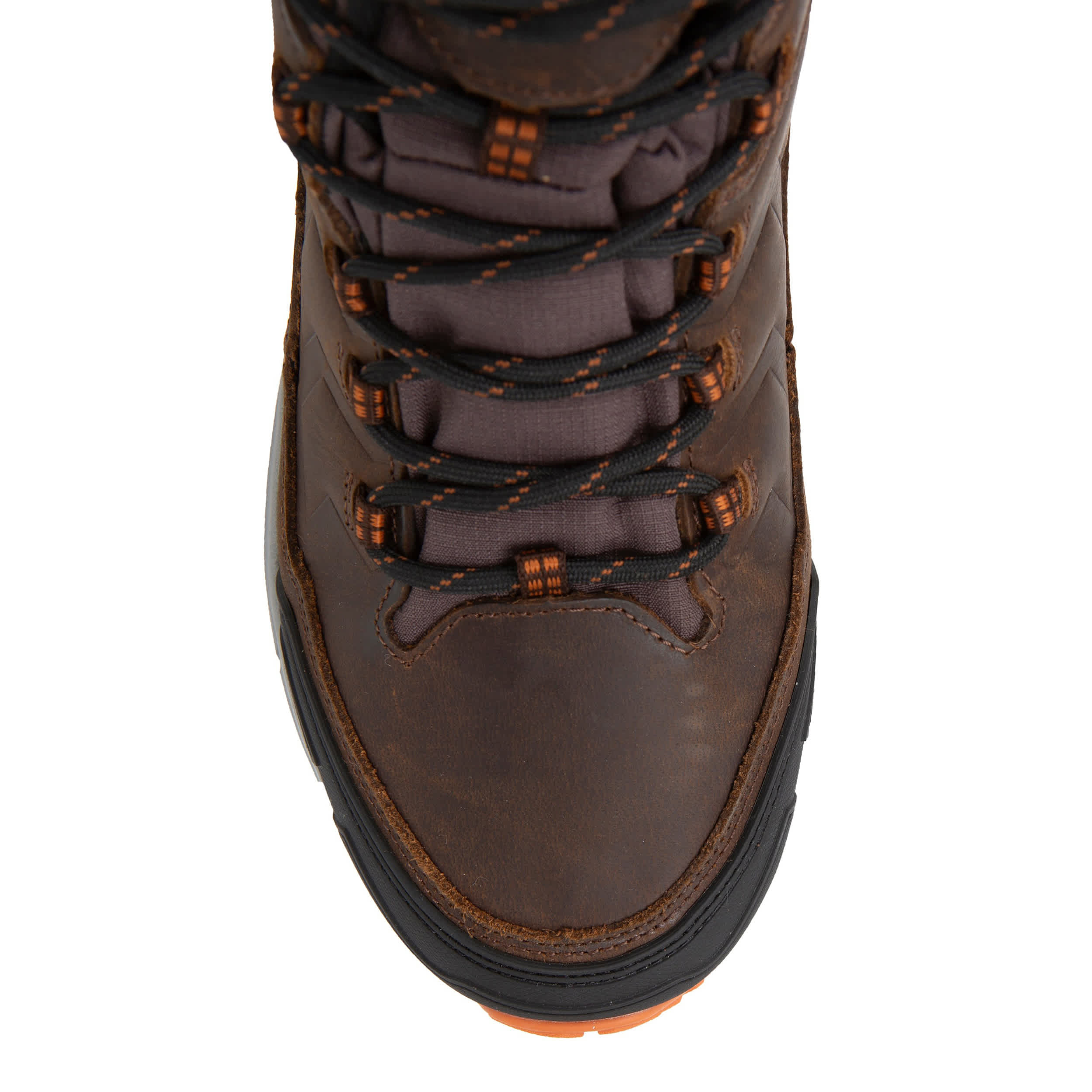 NORTHSIDE-MENS ALPINE RIDGE MID WATERPROOF HIKING BOOT-DARK BROWN & ORANGE