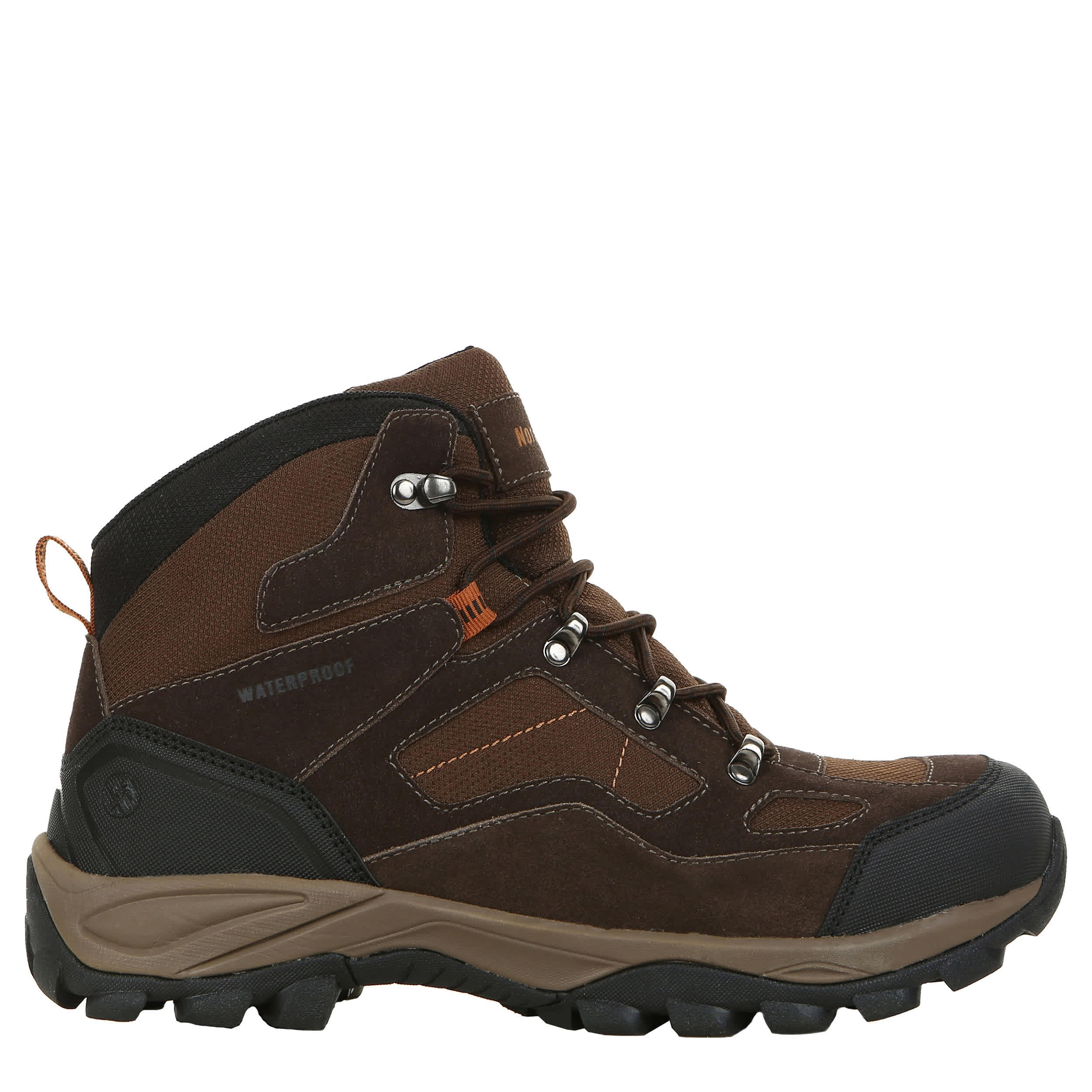 NORTHSIDE-MENS RANGER MID WATERPROOF HIKING BOOT-DARK BROWN & 