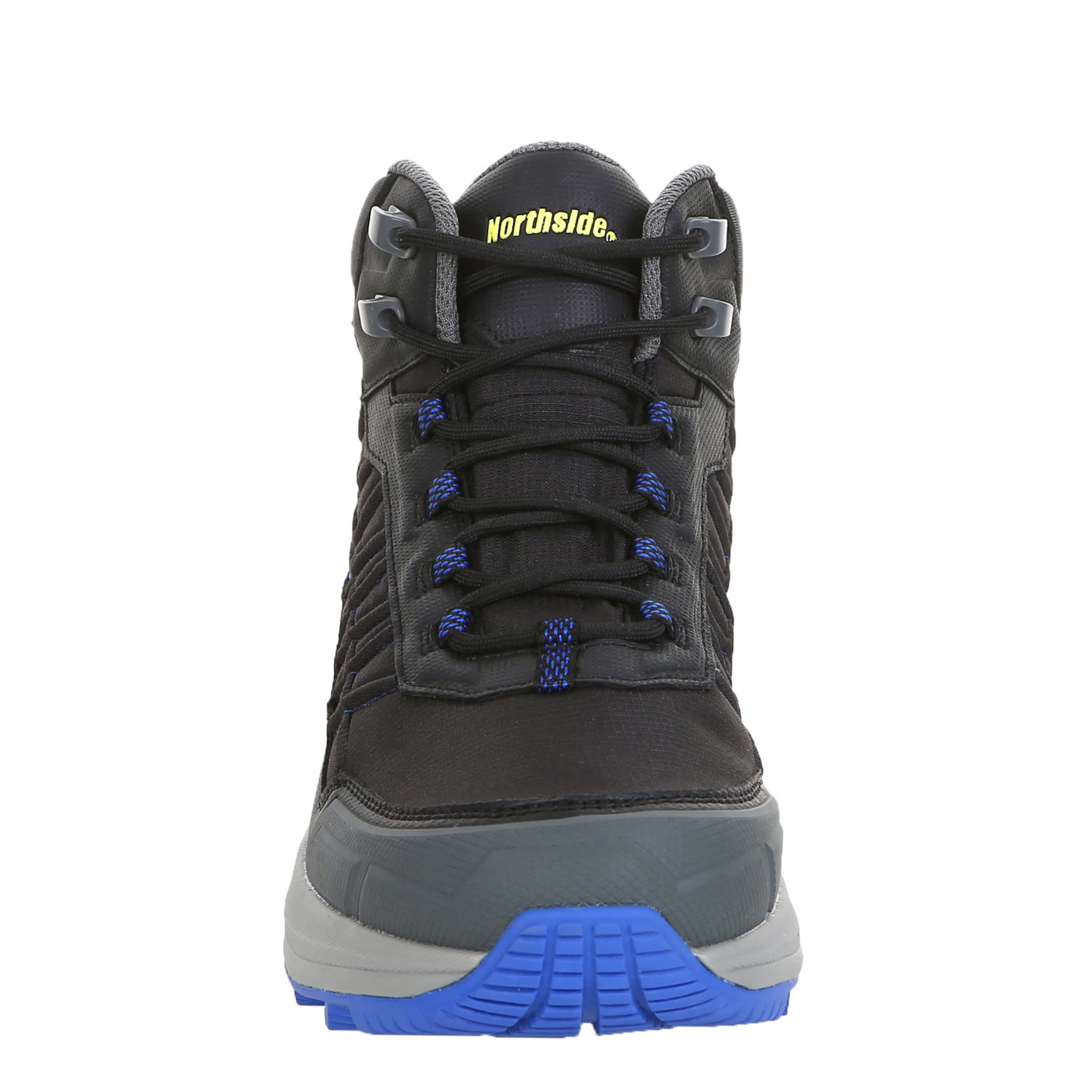 NORTHSIDE-MENS EAGLEWOOD MID WATERPROOF HIKING BOOT-BLACK & BLUE