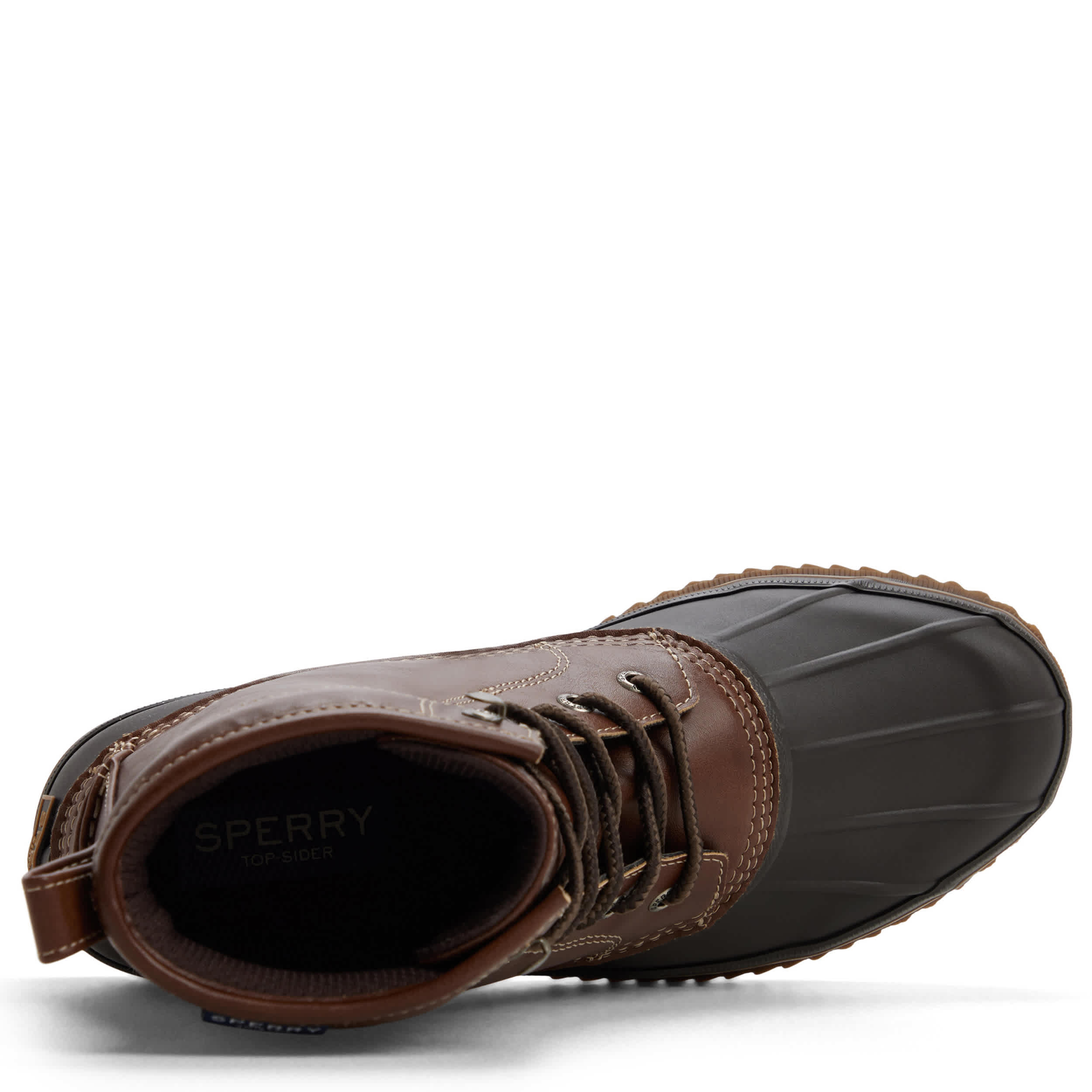 SPERRY-MENS DRAKE DUCK BOOT-BROWN & DARK BROWN