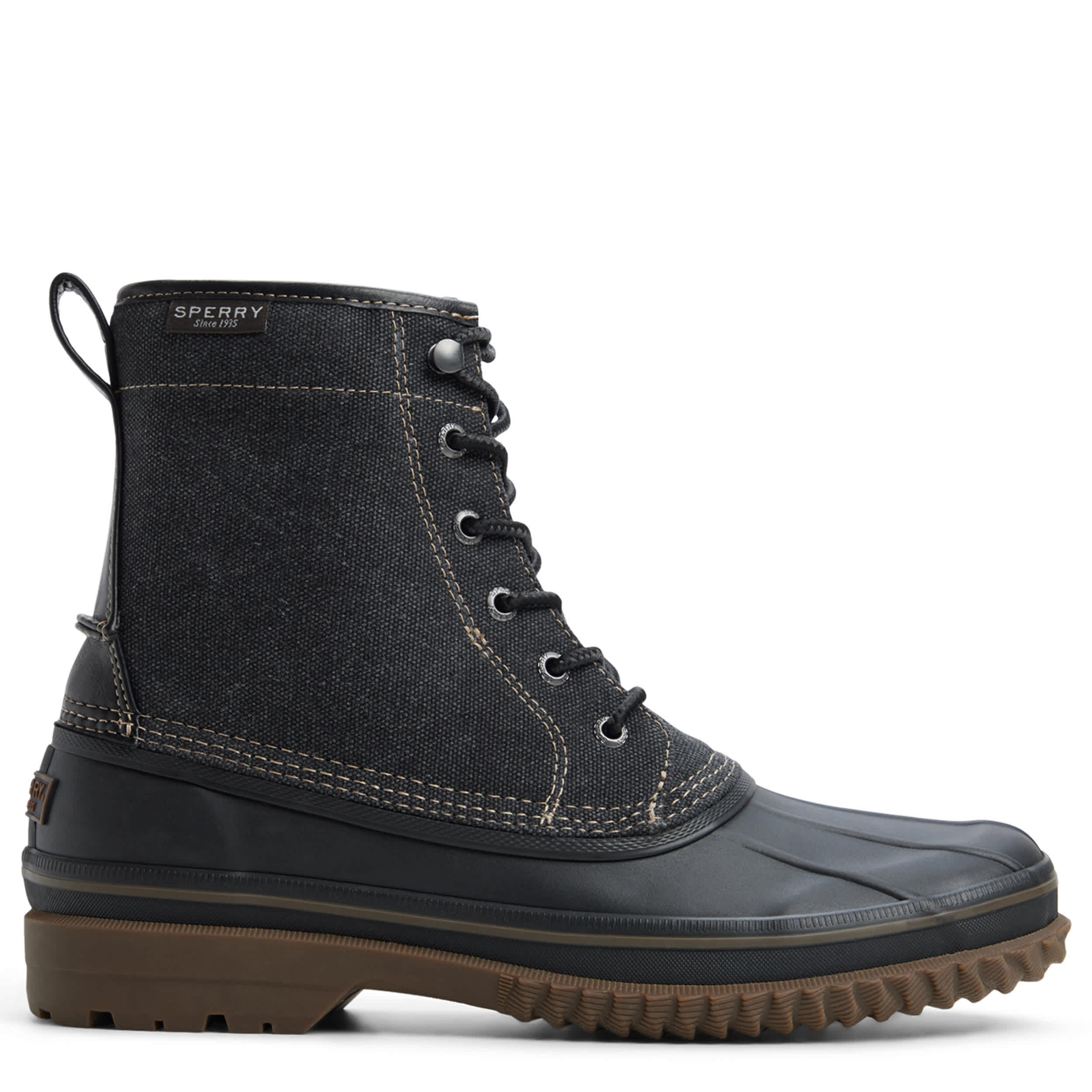 SPERRY-MENS DRAKE DUCK BOOT-BLACK & 