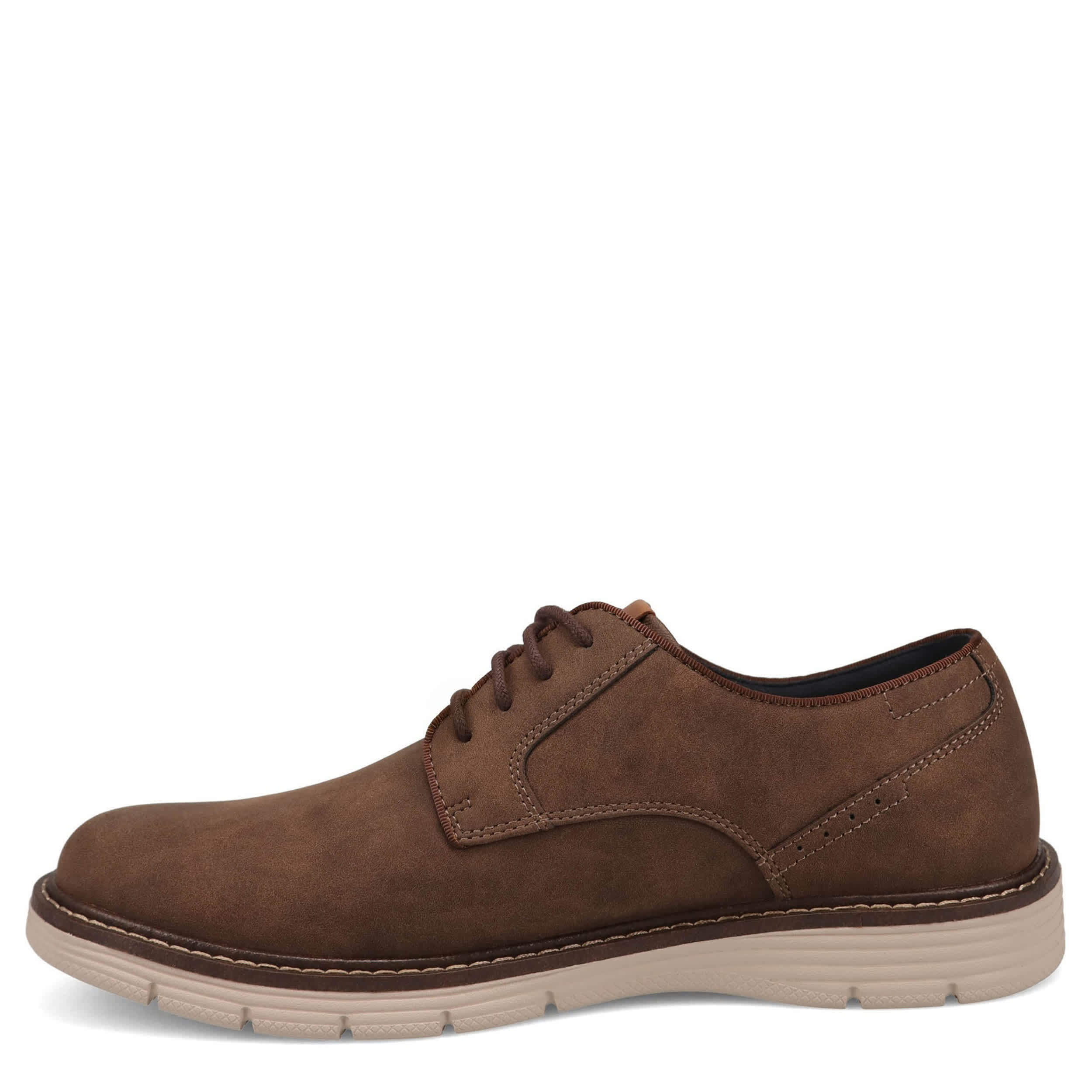 DOCKERS-MENS EMIL CASUAL OXFORD-DARK BROWN & TAUPE