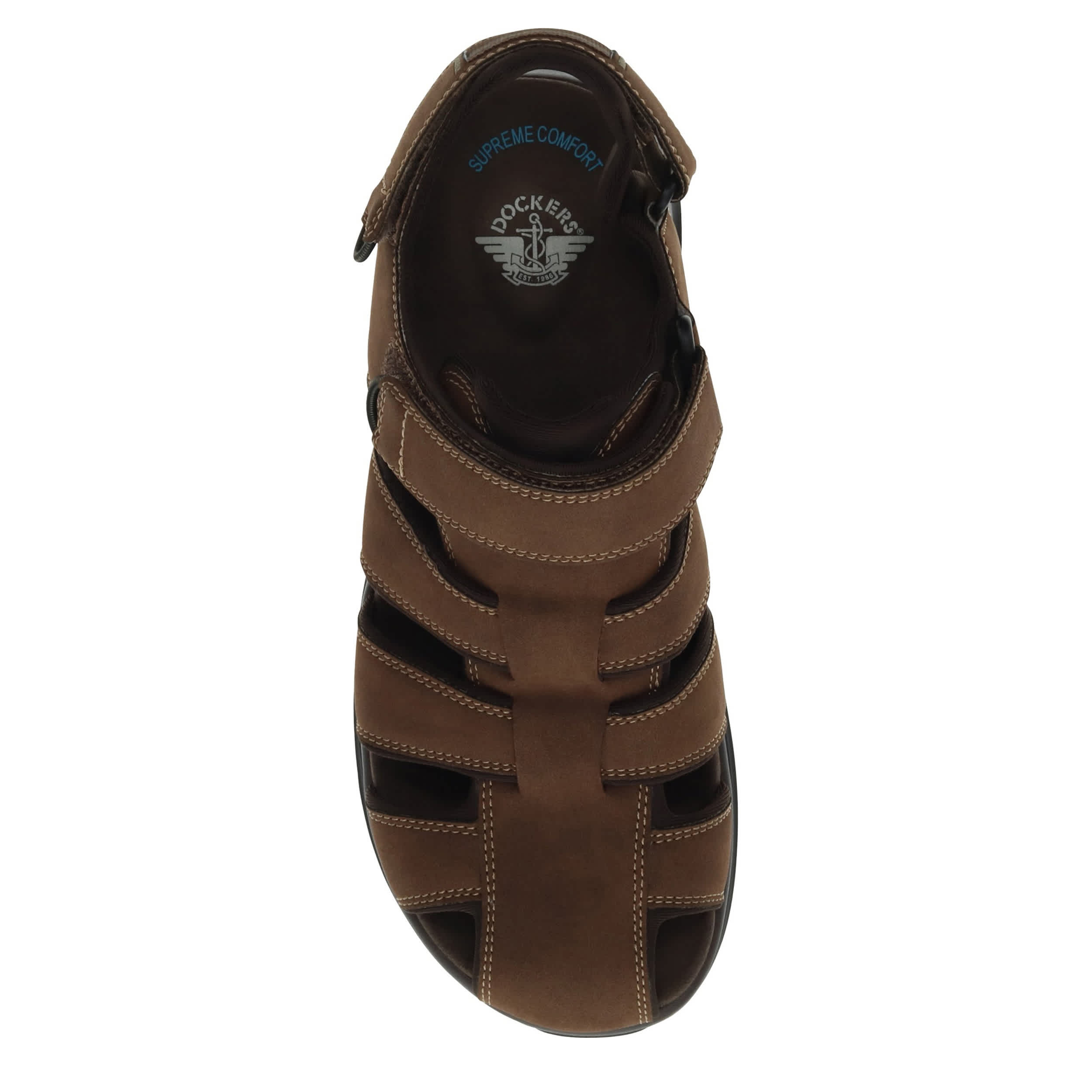 DOCKERS-MENS BYRD OUTDOOR SANDAL-DARK TAN & 