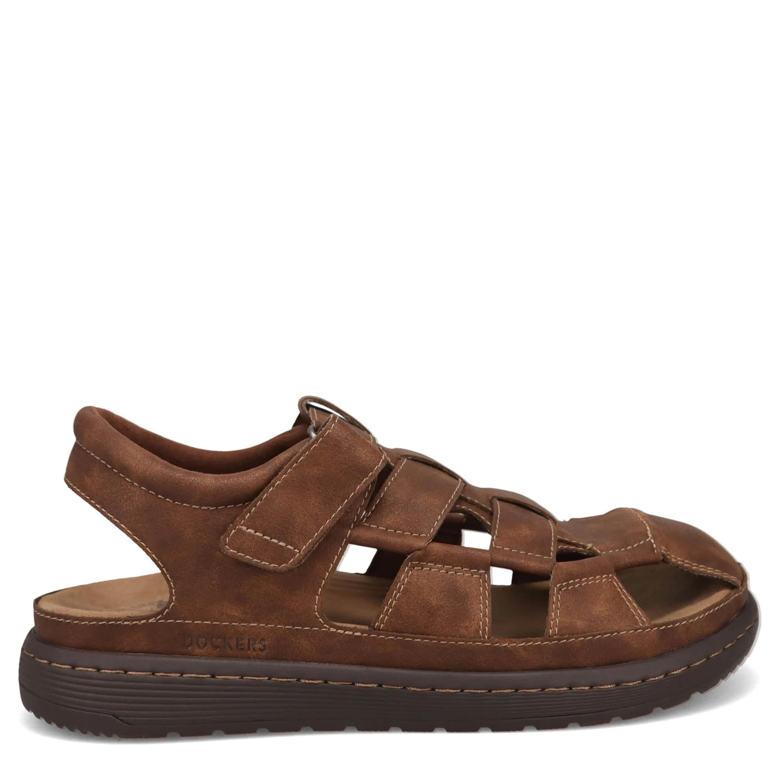 DOCKERS-MENS SARASOTA OUTDOOR SANDAL-DARK TAN & 