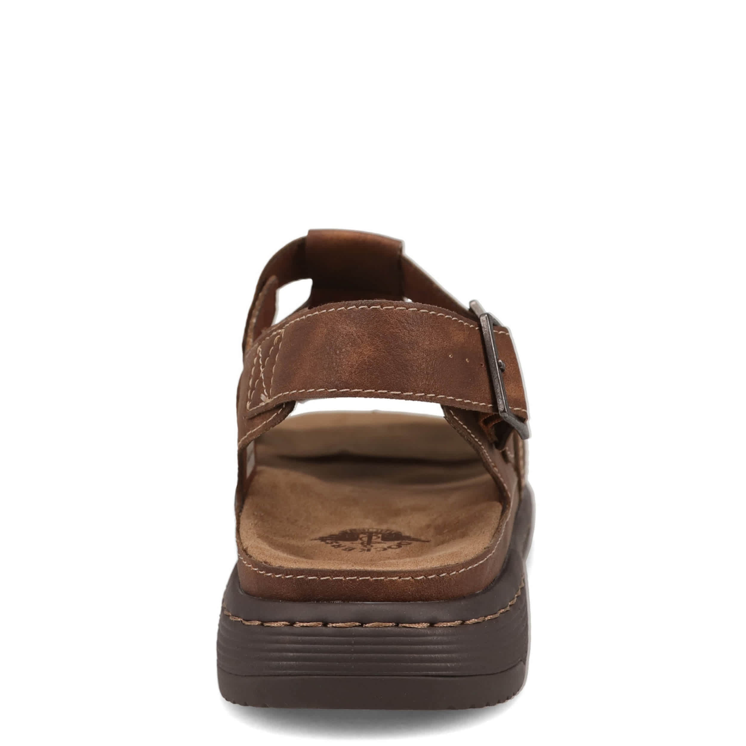 DOCKERS-MENS SORRENTO BUCKLED OUTDOOR SANDAL-DARK TAN & 