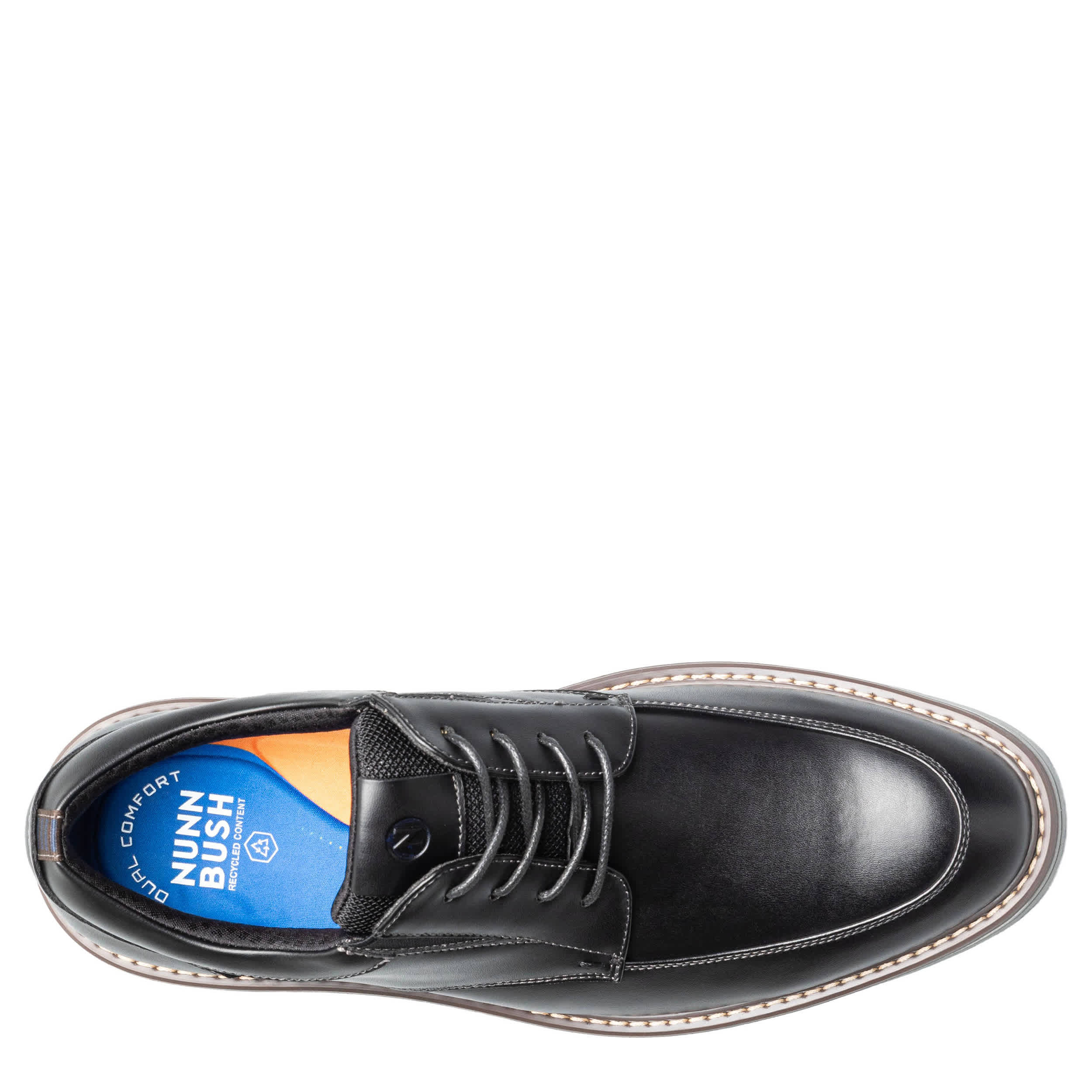 NUNN BUSH-MENS GATES MOC TOE OXFORD-BLACK & 