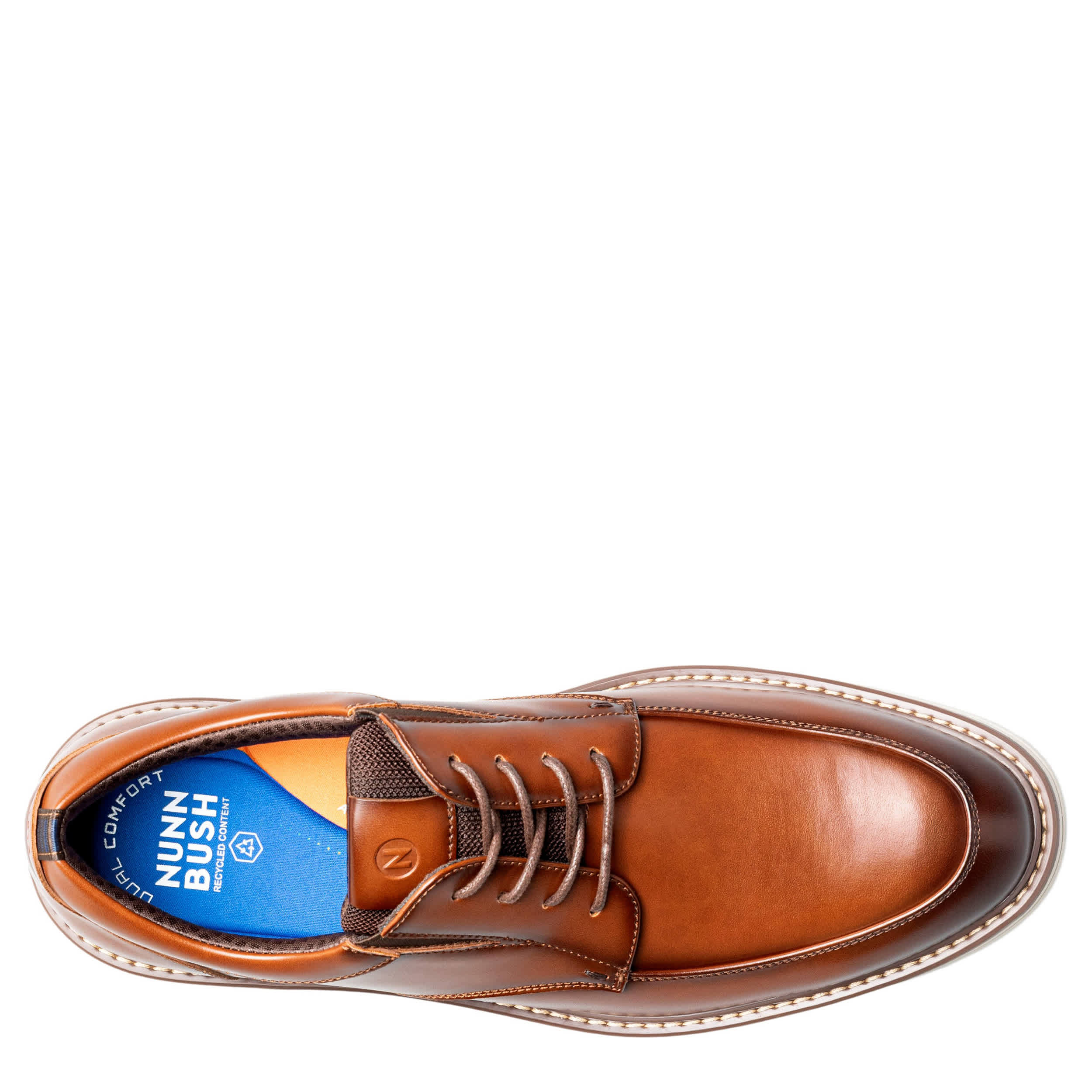 NUNN BUSH-MENS GATES MOC TOE OXFORD-COGNAC & 