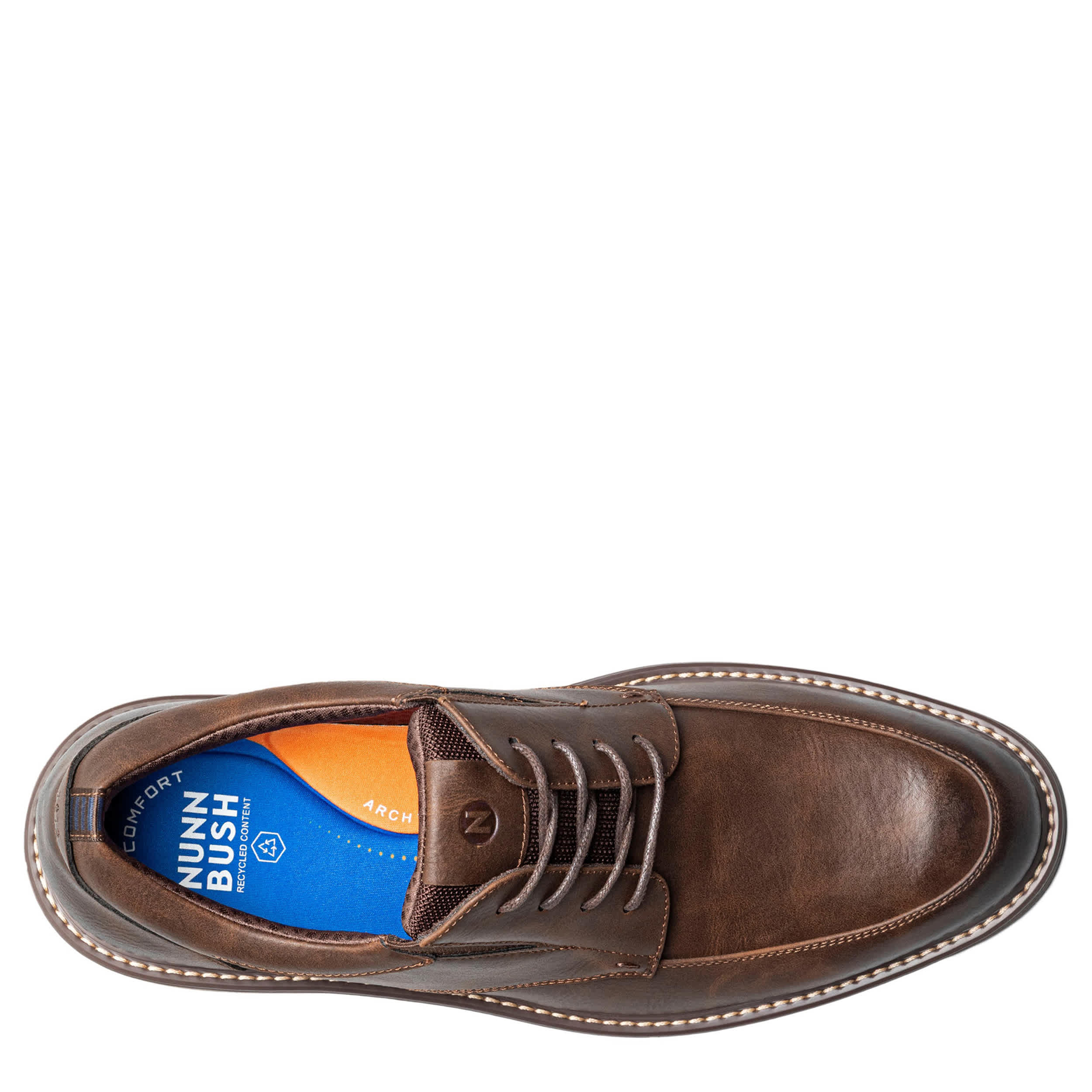 NUNN BUSH-MENS GATES MOC TOE OXFORD-BROWN & 