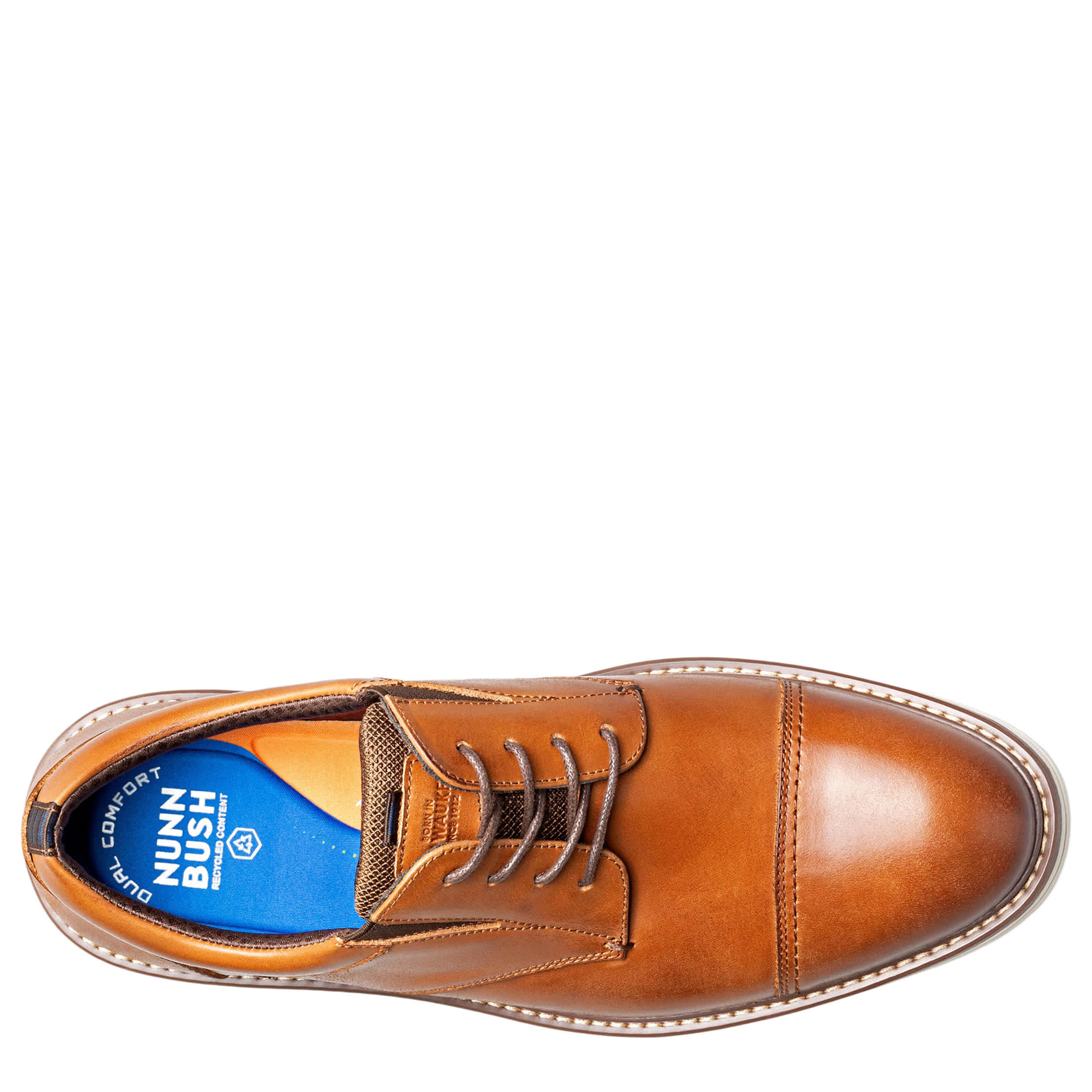 NUNN BUSH-MENS GRIFF CAP TOE OXFORD-COGNAC & 