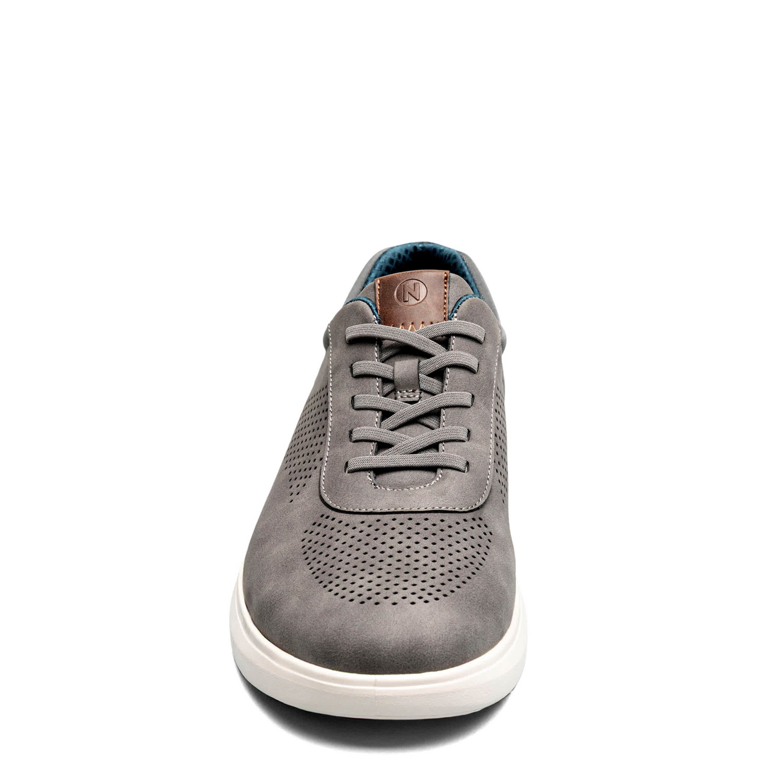 NUNN BUSH-MENS PONTE PERF SNEAKER-GREY & 