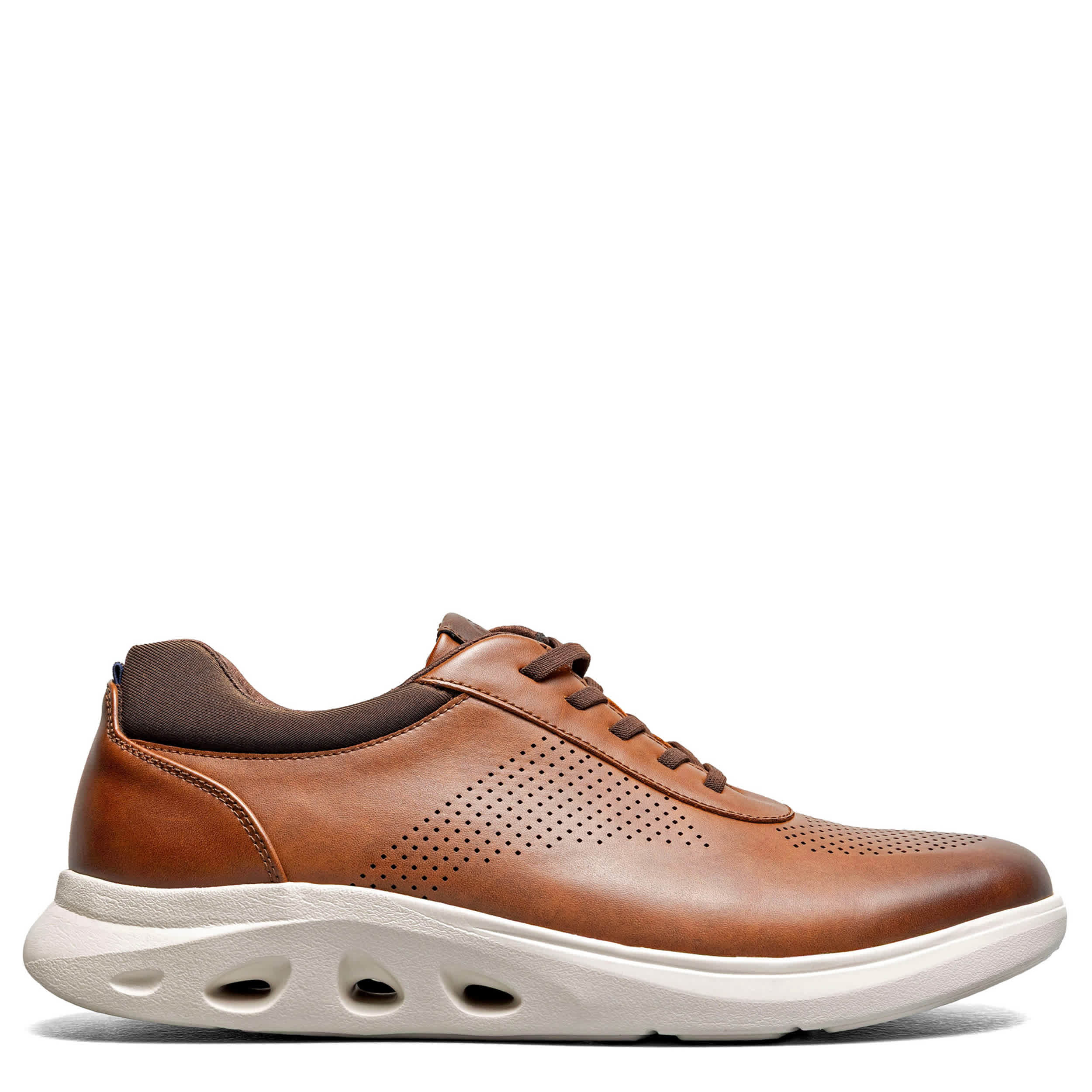 NUNN BUSH-MENS PONTE PERF SNEAKER-COGNAC & 