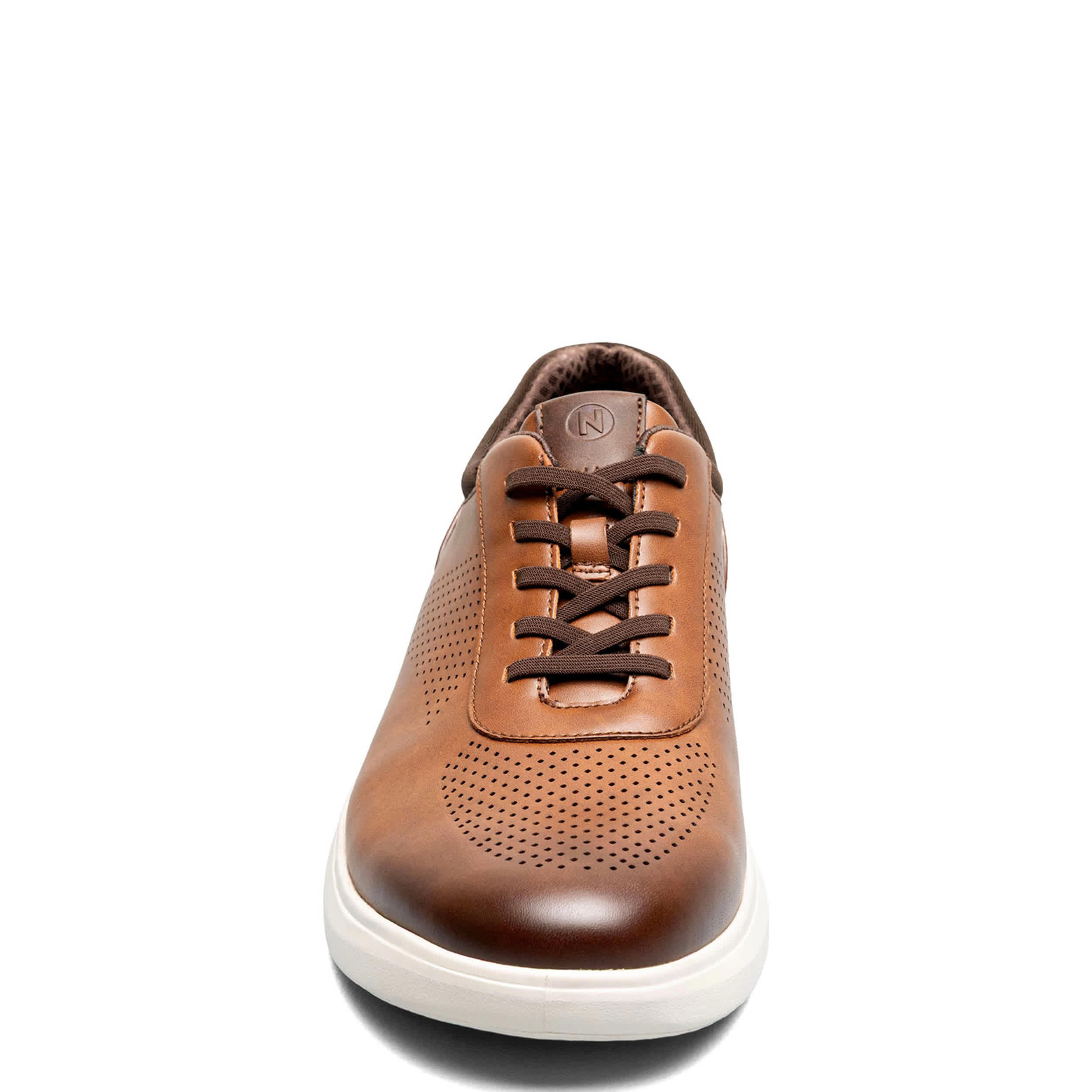 NUNN BUSH-MENS PONTE PERF SNEAKER-COGNAC & 