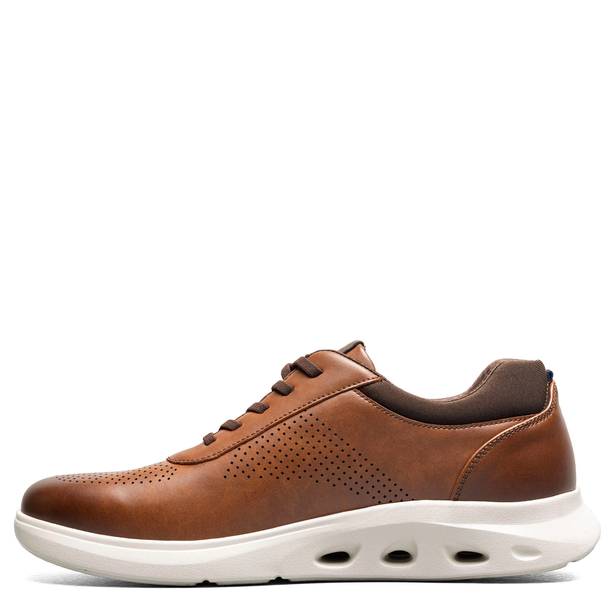 NUNN BUSH-MENS PONTE PERF SNEAKER-COGNAC & 