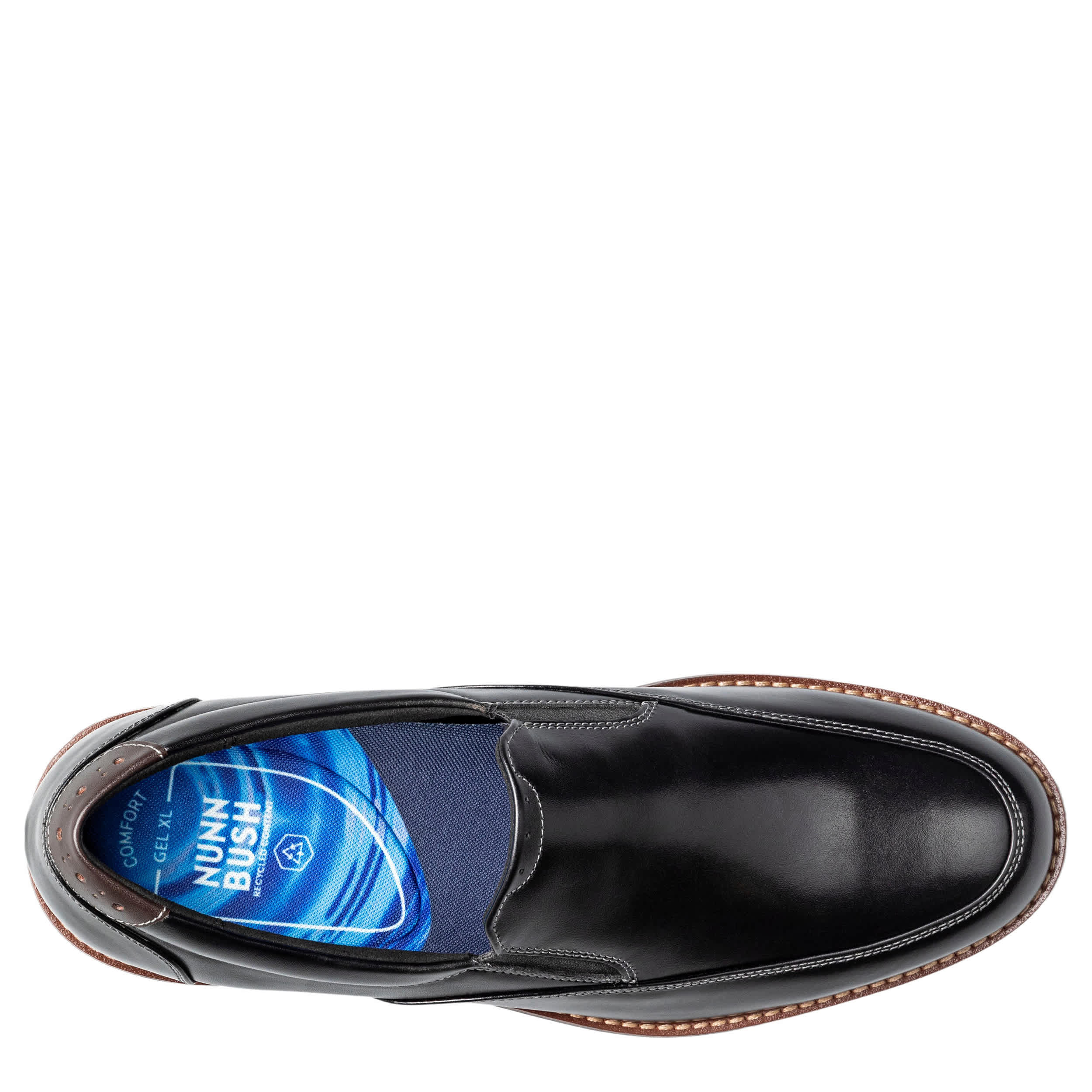 NUNN BUSH-MENS FITZ FLEX MOC TOE VENETIAN LOAFER-BLACK & 