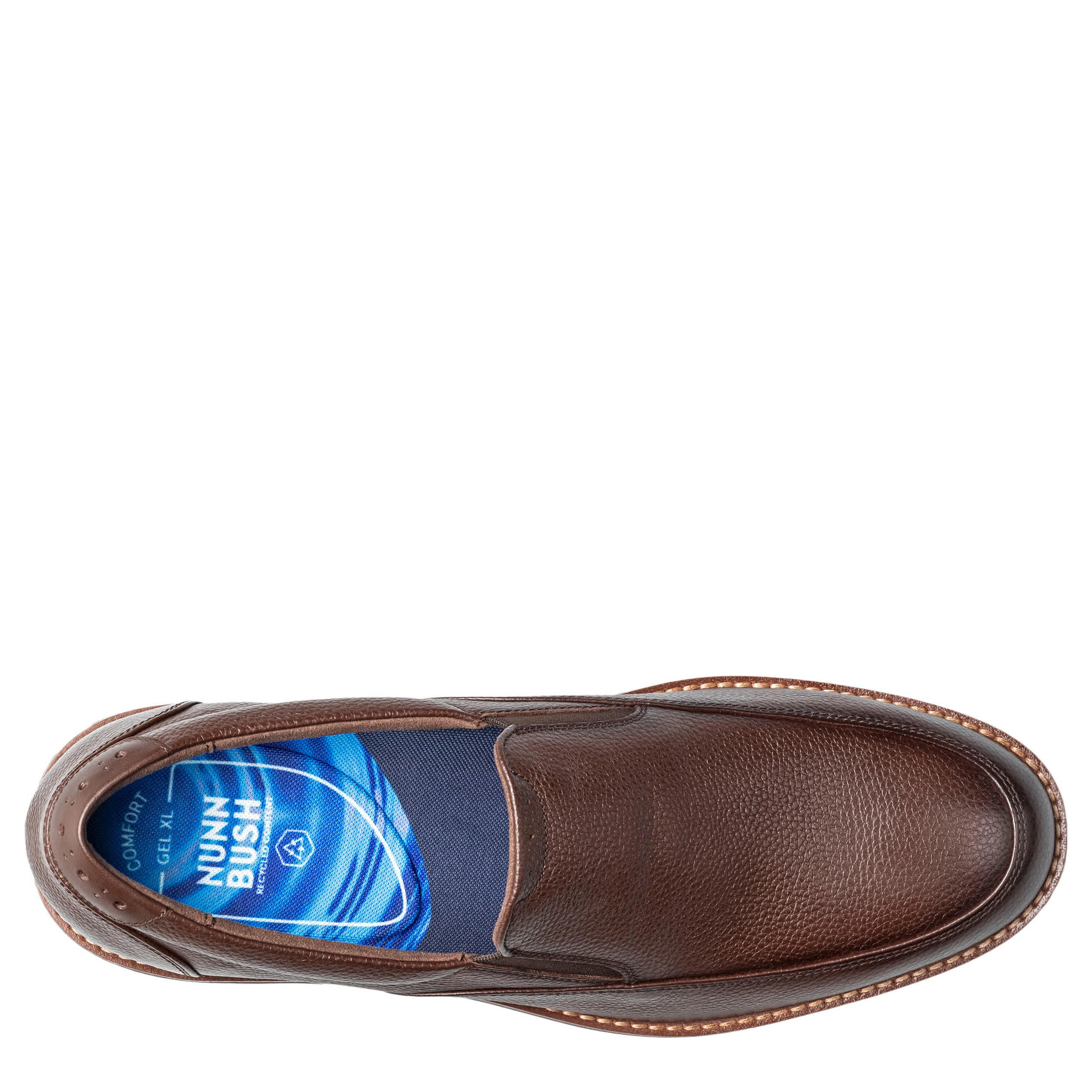 NUNN BUSH-MENS FITZ FLEX MOC TOE VENETIAN LOAFER-BROWN & 