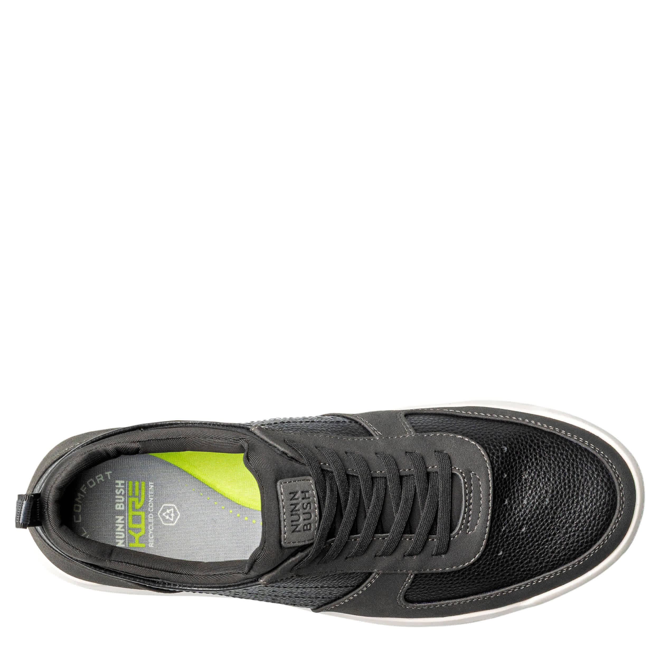 NUNN BUSH-MENS KORE CITY RALLY MOC TOE SNEAKER-BLACK & 