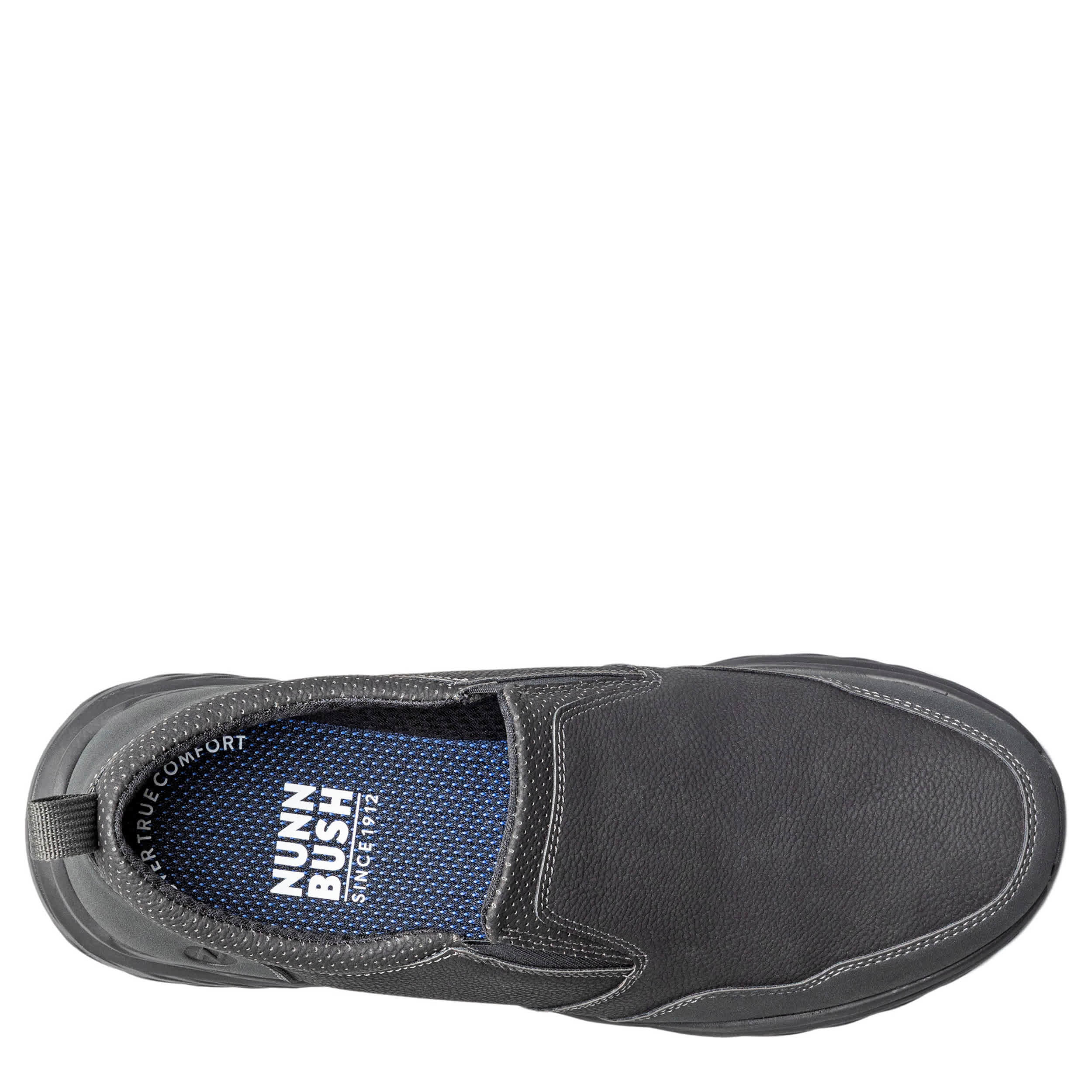 NUNN BUSH-MENS JESTER MOC TOE SLIP ON-BLACK & 