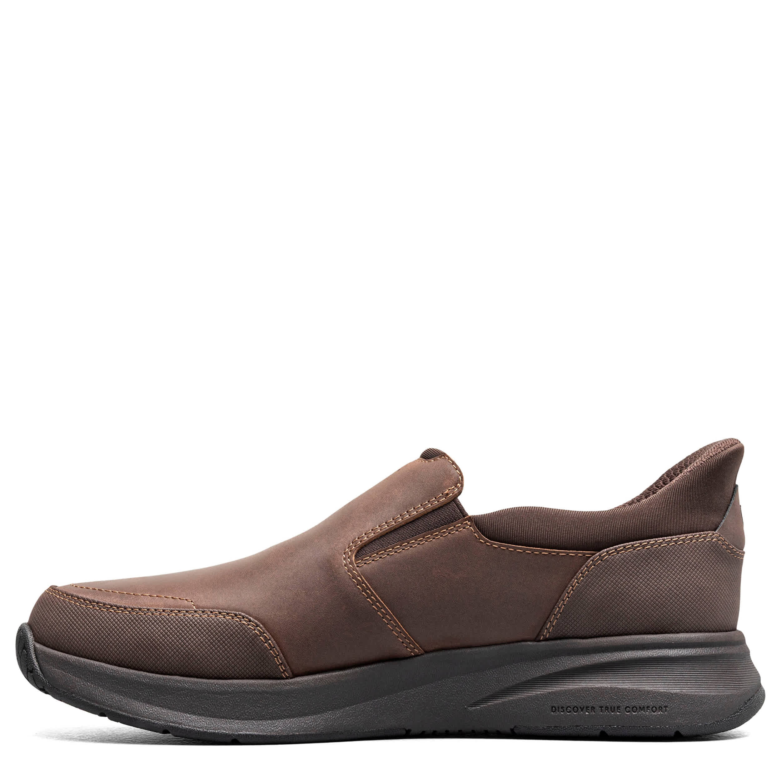 NUNN BUSH-MENS KORE TAZ EZ HANDS FREE MOC TOE SLIP ON-BROWN & 