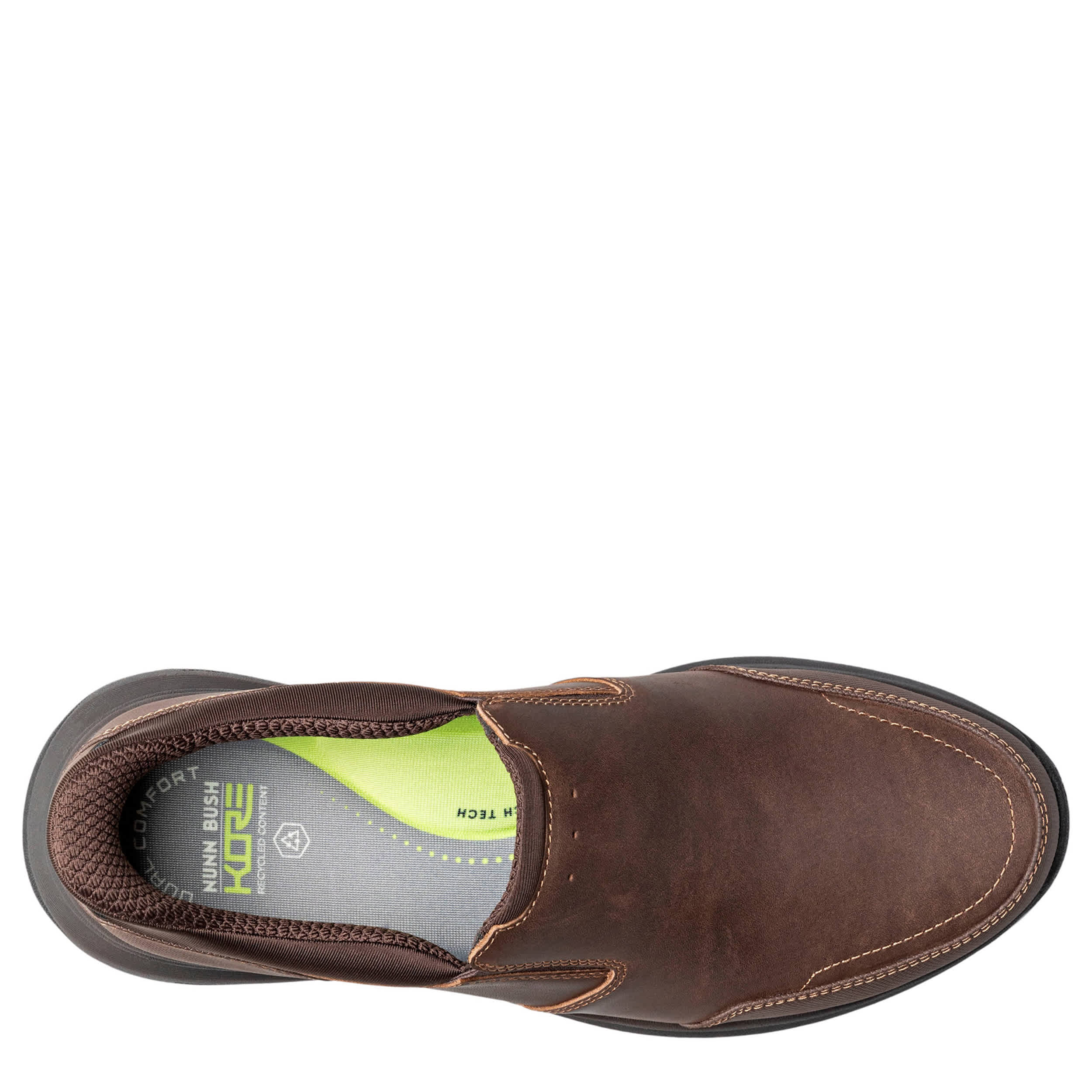 NUNN BUSH-MENS KORE TAZ EZ HANDS FREE MOC TOE SLIP ON-BROWN & 