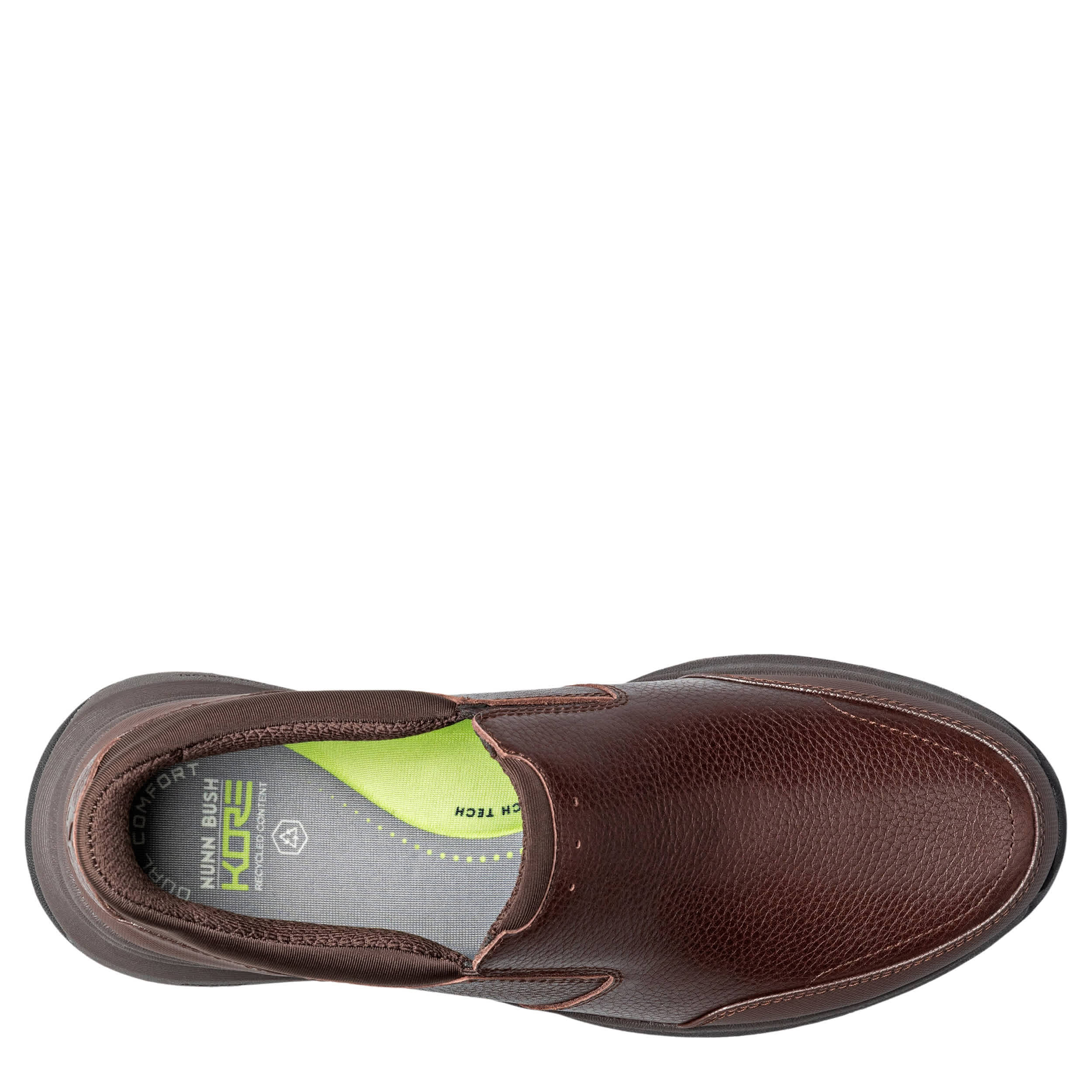 NUNN BUSH-MENS KORE TAZ EZ HANDS FREE MOC TOE SLIP ON-BROWN & BROWN