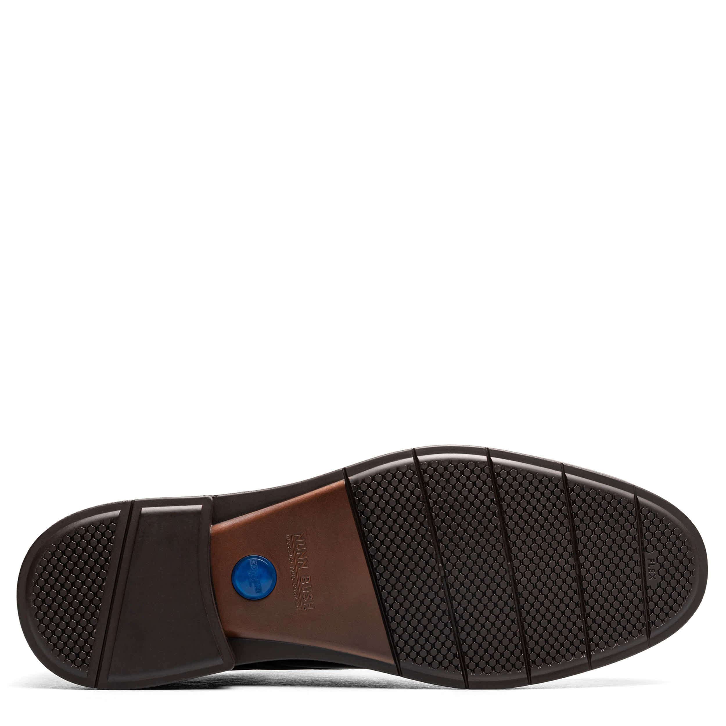 NUNN BUSH-MENS FITZ FLEX PLAIN TOE OXFORD-BLACK & 