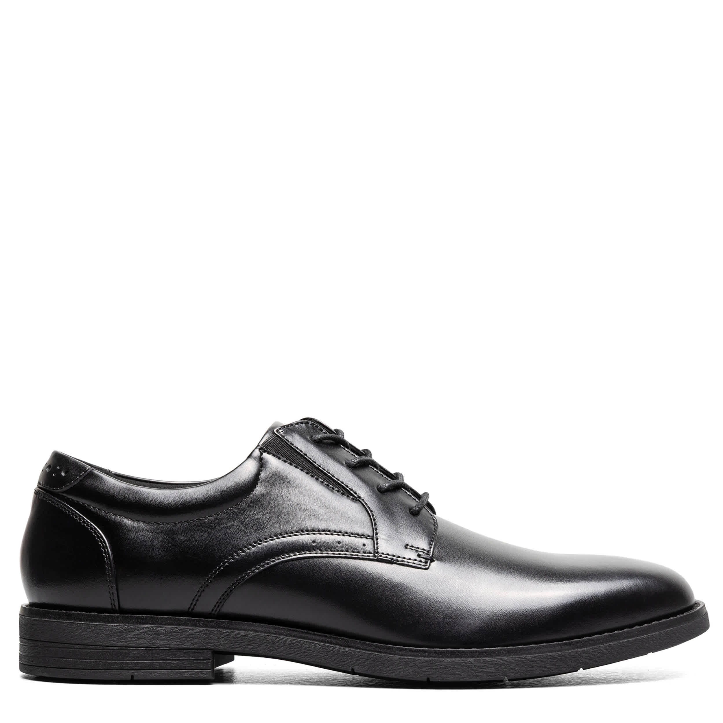 NUNN BUSH-MENS FITZ FLEX PLAIN TOE OXFORD-BLACK & BLACK