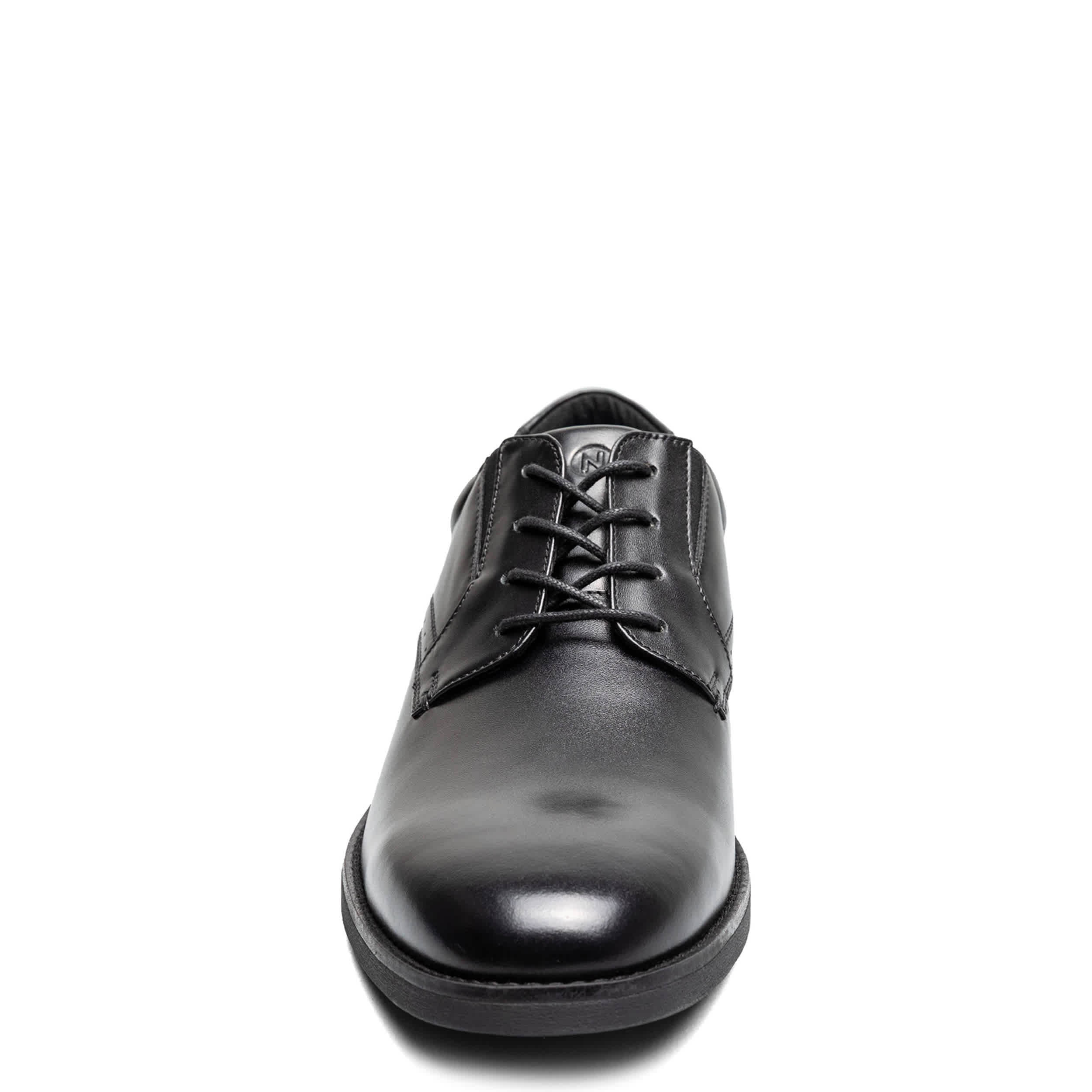 NUNN BUSH-MENS FITZ FLEX PLAIN TOE OXFORD-BLACK & BLACK