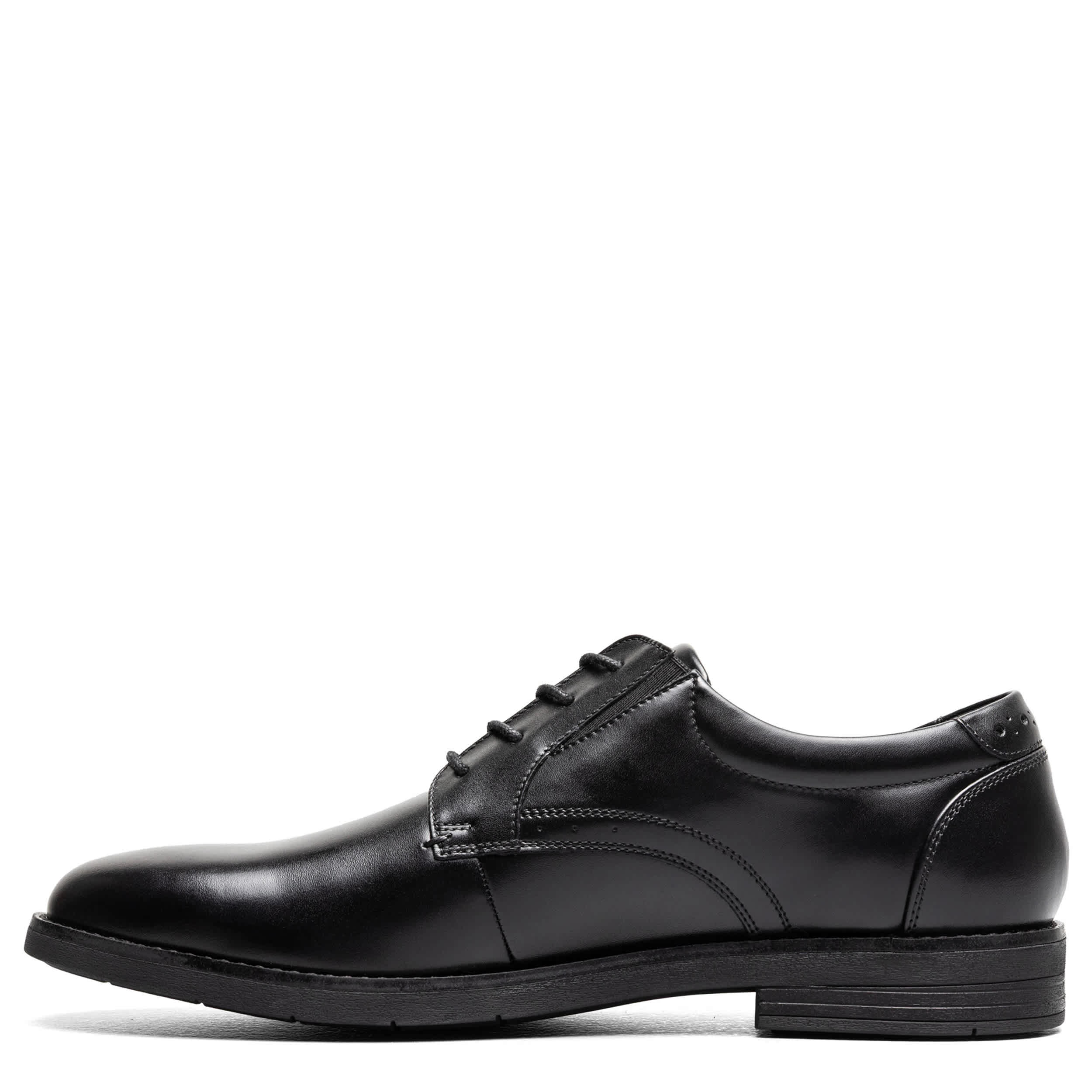 NUNN BUSH-MENS FITZ FLEX PLAIN TOE OXFORD-BLACK & BLACK