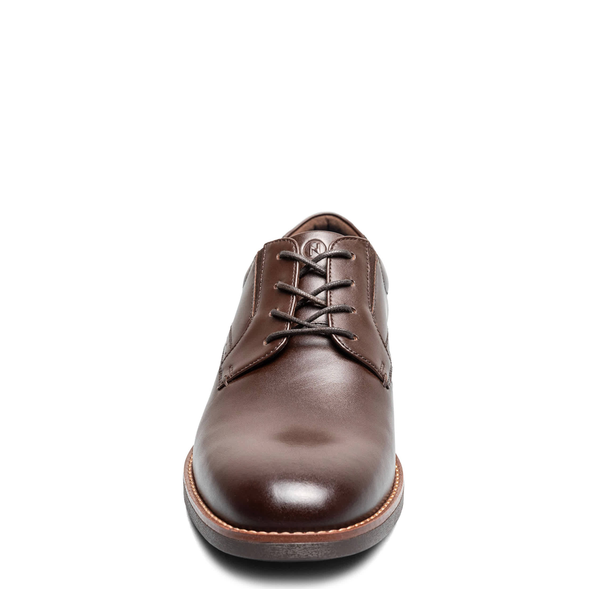 NUNN BUSH-MENS FITZ FLEX PLAIN TOE OXFORD-DARK BROWN & 