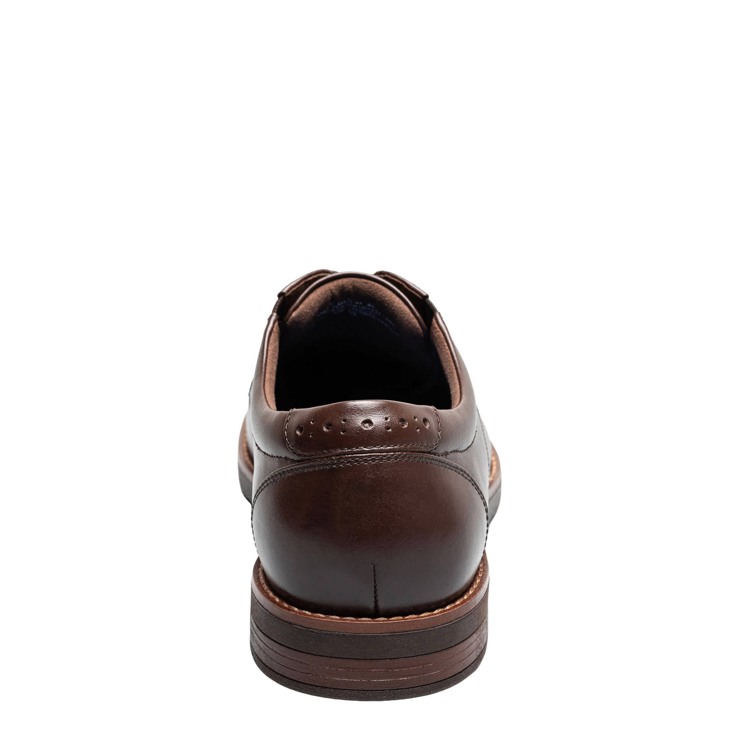 NUNN BUSH-MENS FITZ FLEX PLAIN TOE OXFORD-DARK BROWN & 