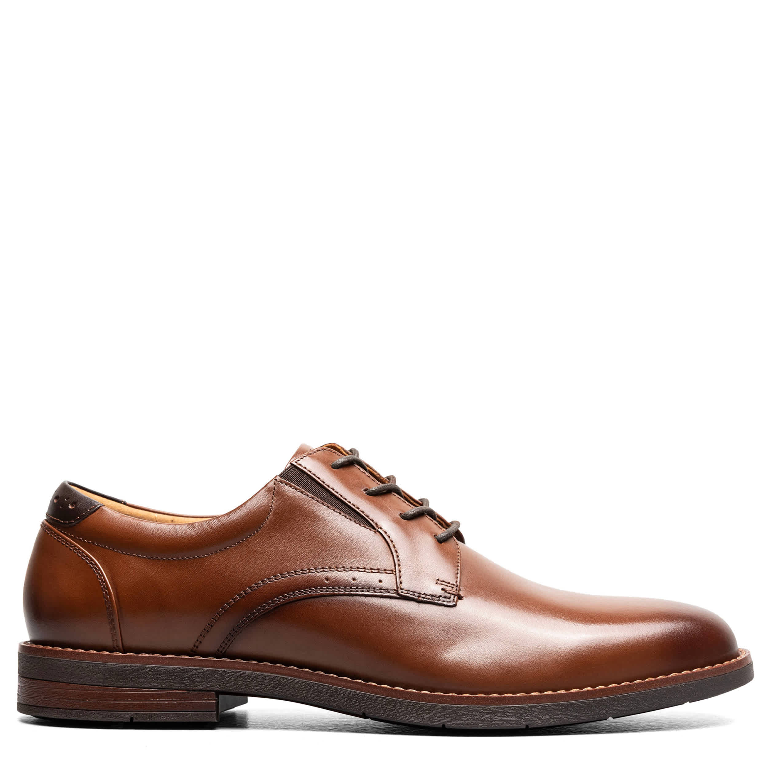 NUNN BUSH-MENS FITZ FLEX PLAIN TOE OXFORD-COGNAC & 