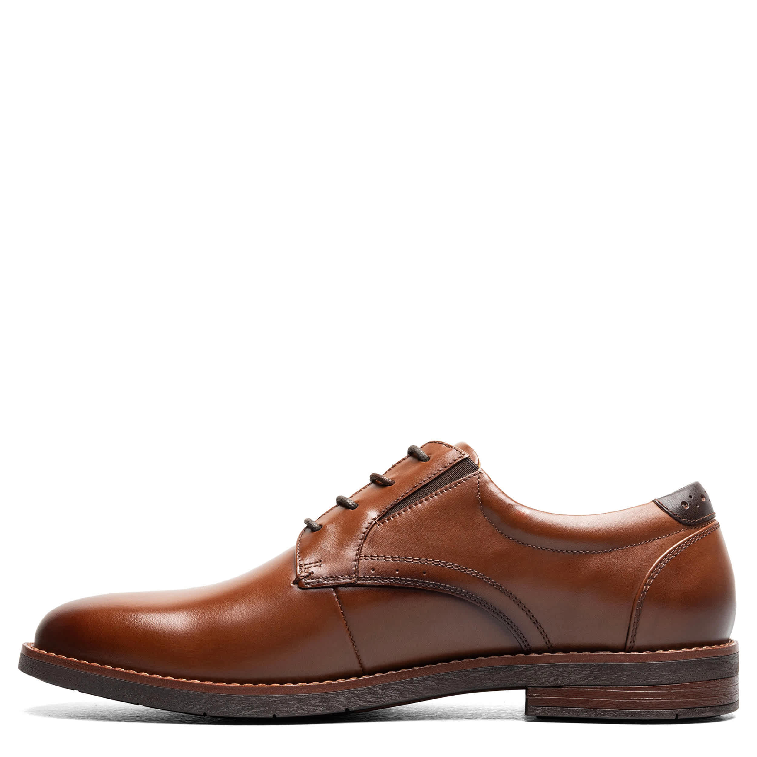 NUNN BUSH-MENS FITZ FLEX PLAIN TOE OXFORD-COGNAC & 