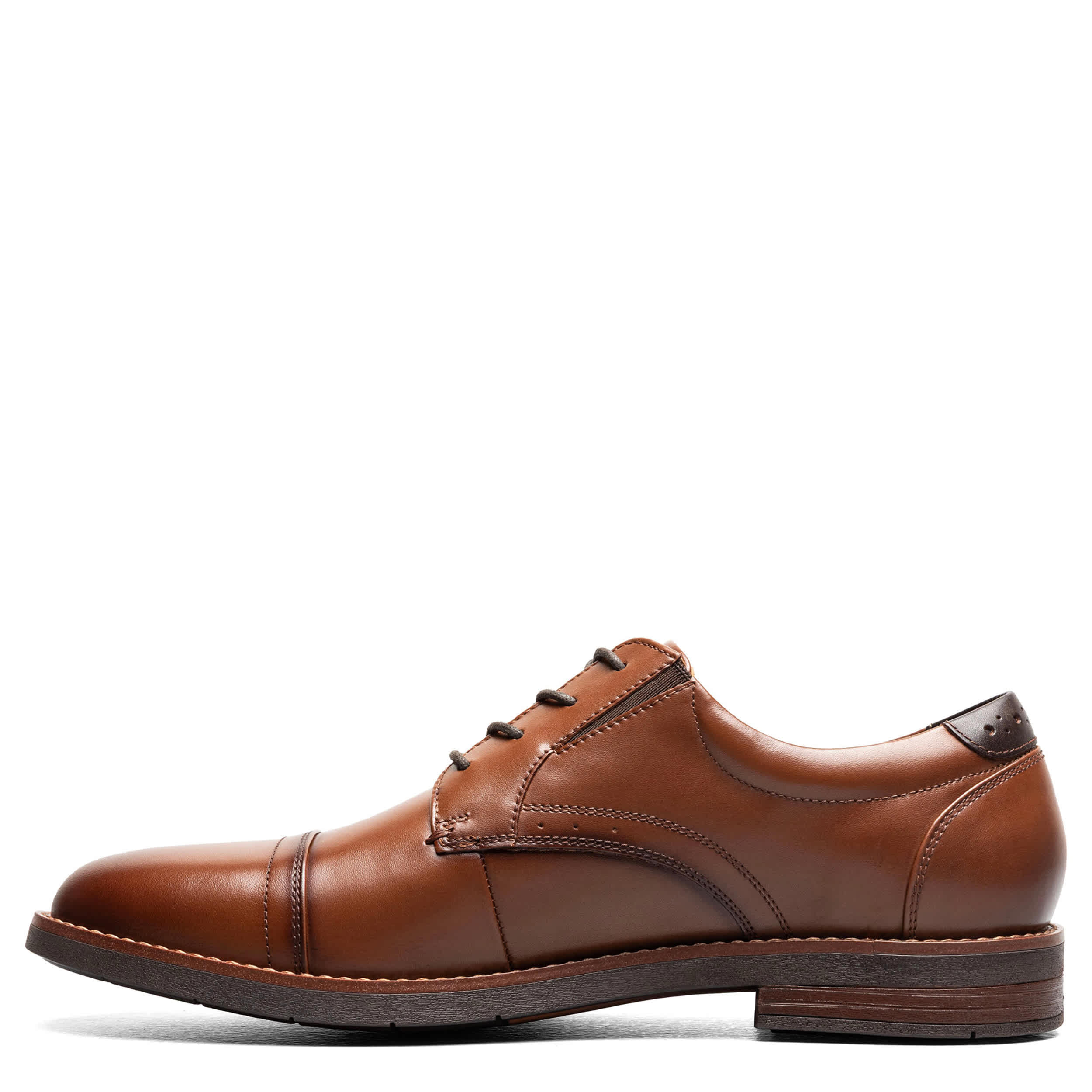 NUNN BUSH-MENS FITZ FLEX PLAIN TOE OXFORD-COGNAC & 