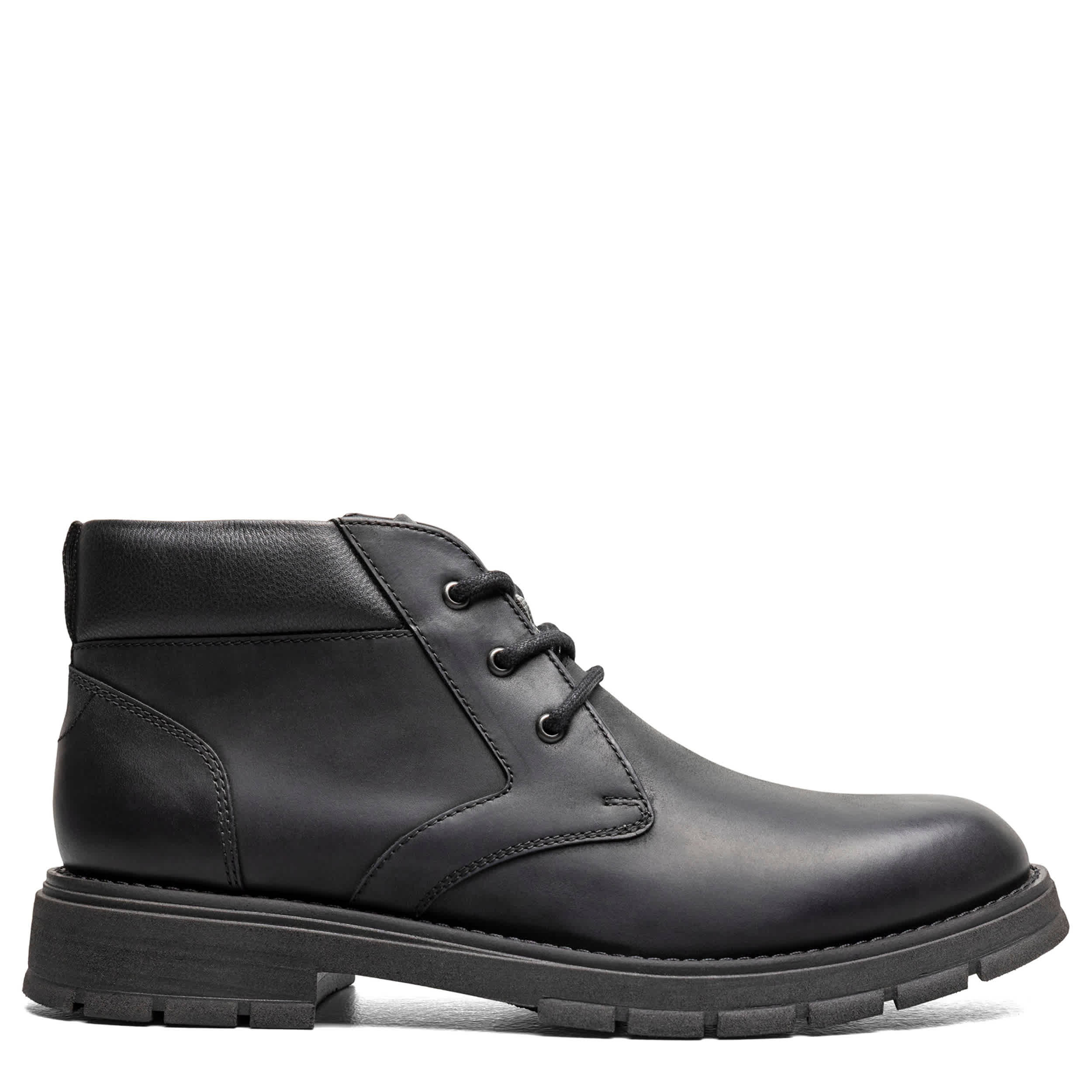 NUNN BUSH-MENS BRIGGS PLAIN TOE CHUKKA BOOT-BLACK & 