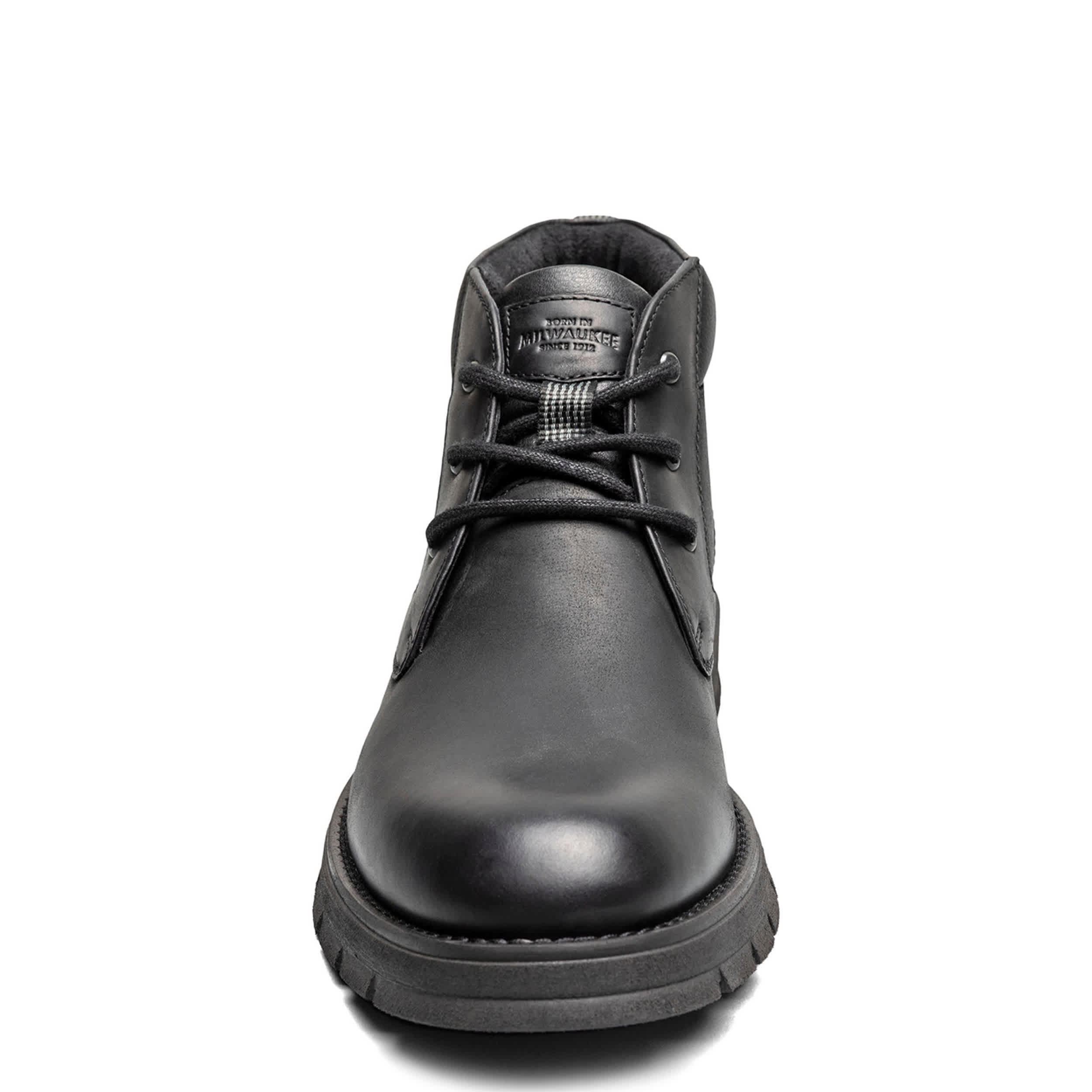 NUNN BUSH-MENS BRIGGS PLAIN TOE CHUKKA BOOT-BLACK & 