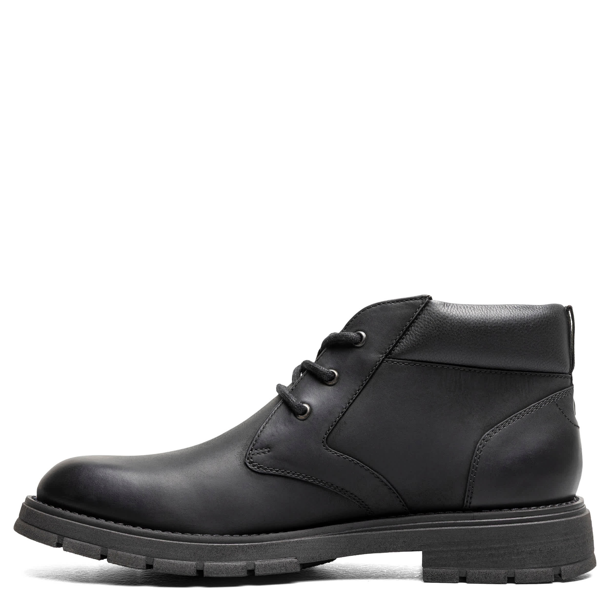 NUNN BUSH-MENS BRIGGS PLAIN TOE CHUKKA BOOT-BLACK & 