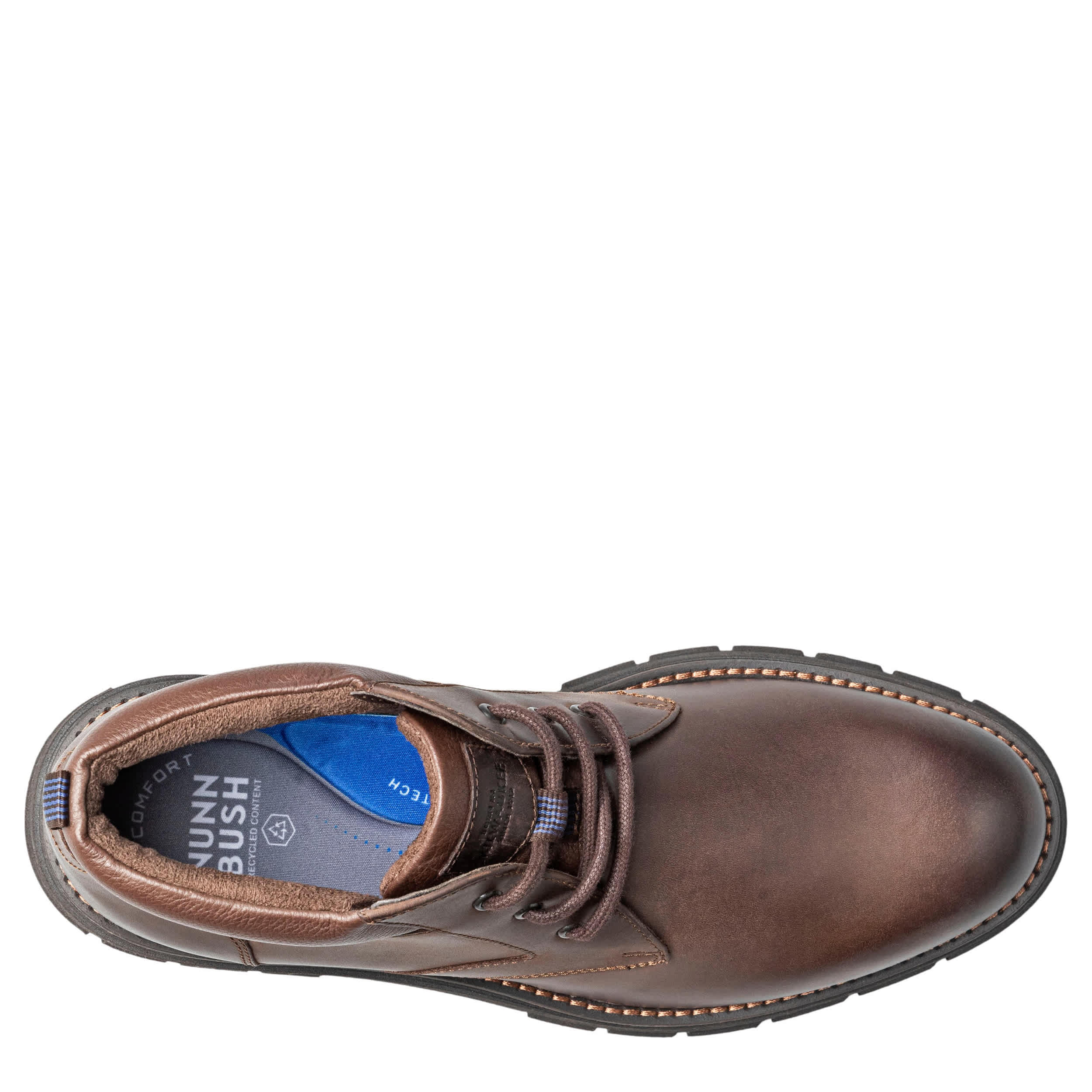 NUNN BUSH-MENS BRIGGS PLAIN TOE CHUKKA BOOT-BROWN & 