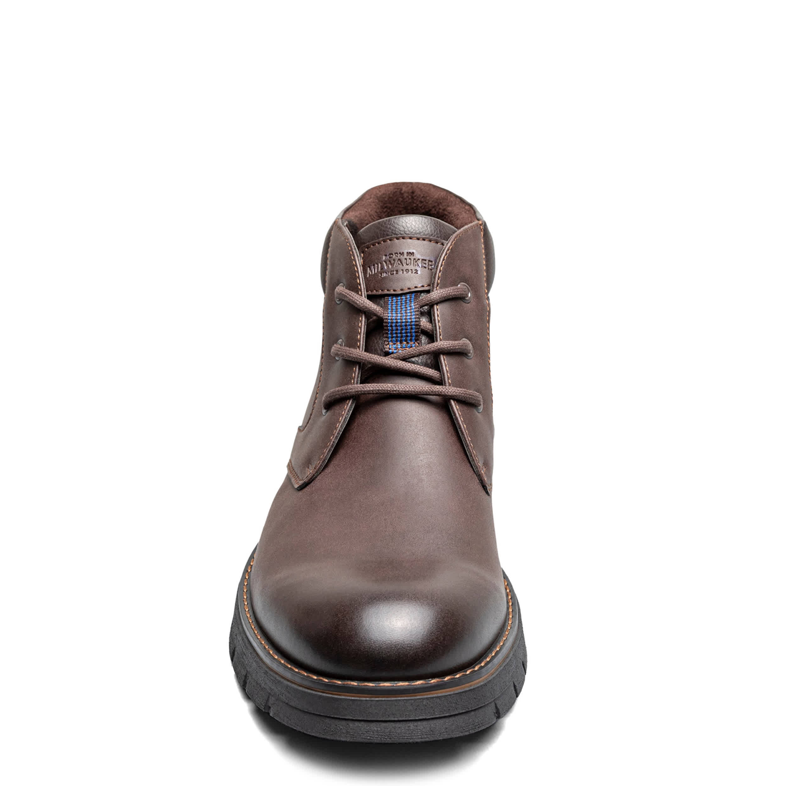 NUNN BUSH-MENS BRADY PLAIN TOE LACE-UP BOOT-BROWN & 