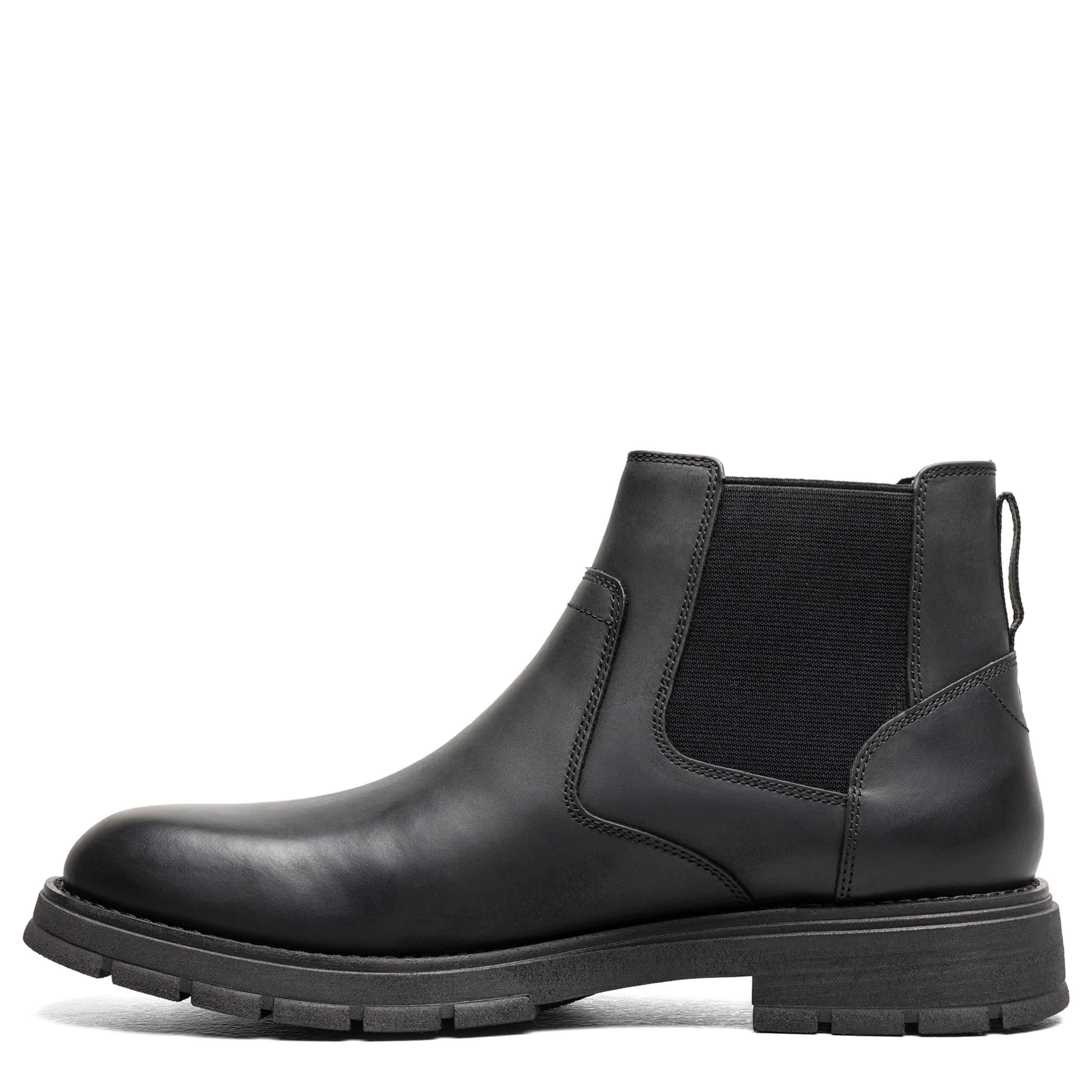NUNN BUSH-MENS BRIGGS PLAIN TOE CHELSEA BOOT-BLACK & 
