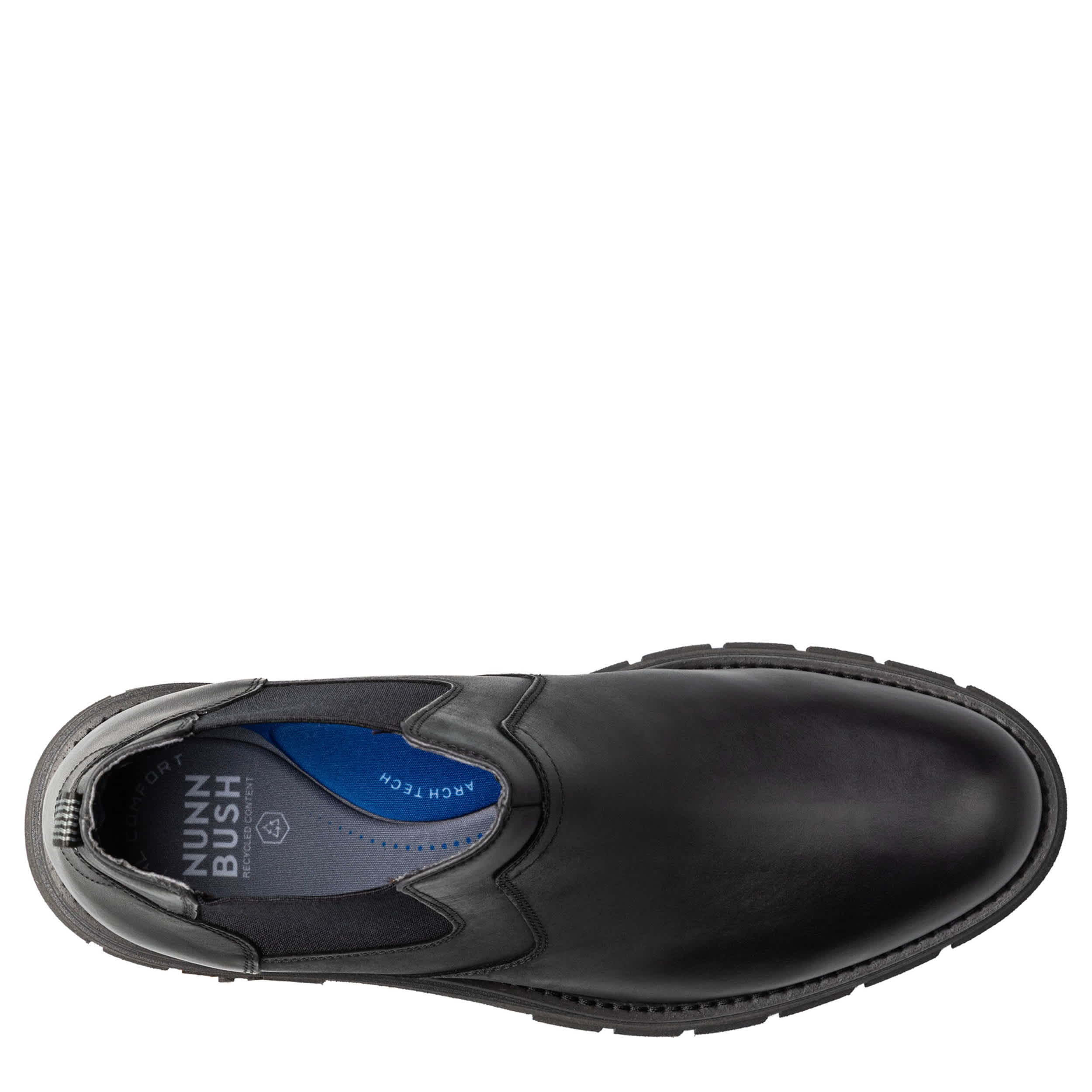 NUNN BUSH-MENS BRIGGS PLAIN TOE CHELSEA BOOT-BLACK & 