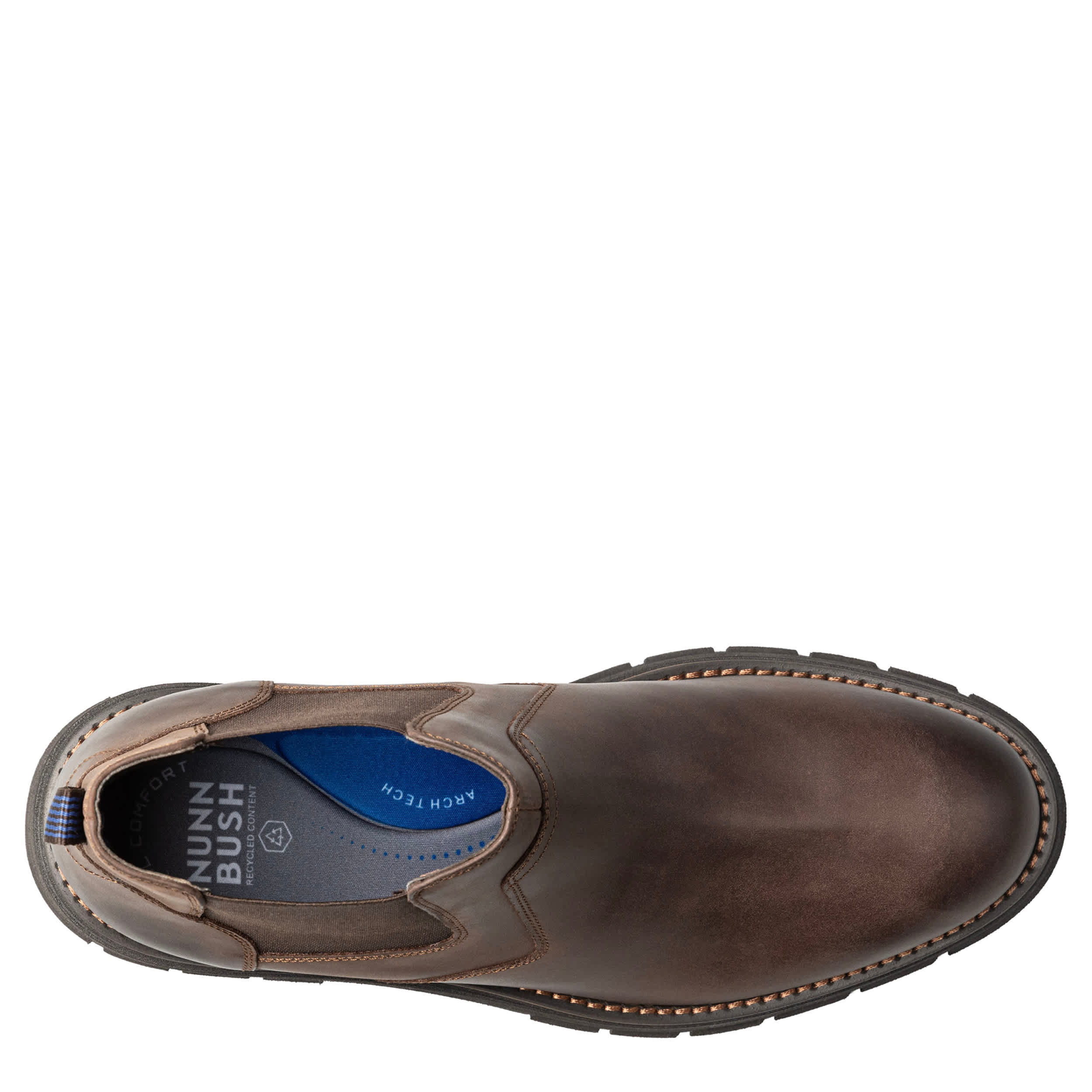 NUNN BUSH-MENS BRIGGS PLAIN TOE CHELSEA BOOT-BROWN & 
