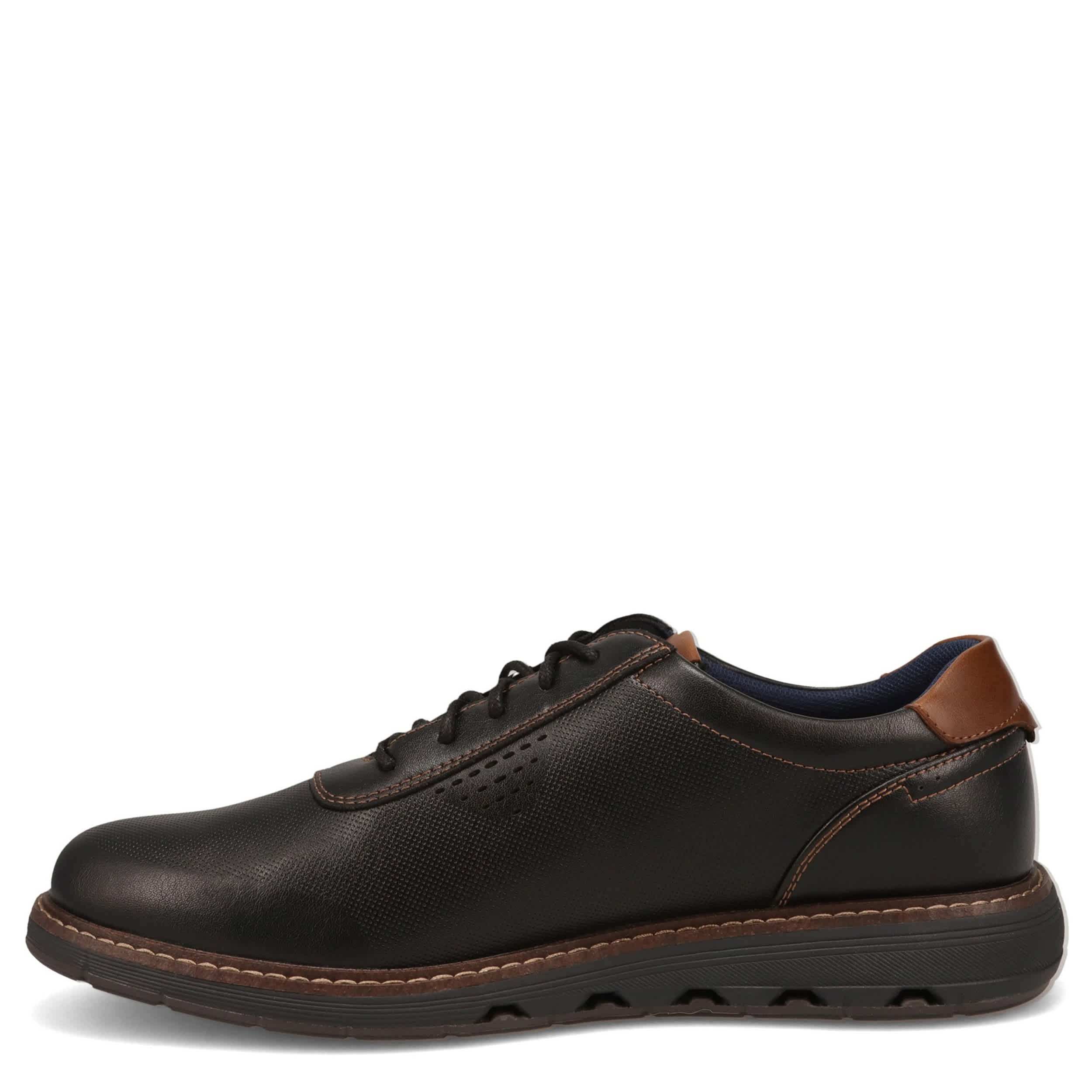 DOCKERS-MENS MARLON NUBUCK OXFORD-BLACK & DARK BROWN