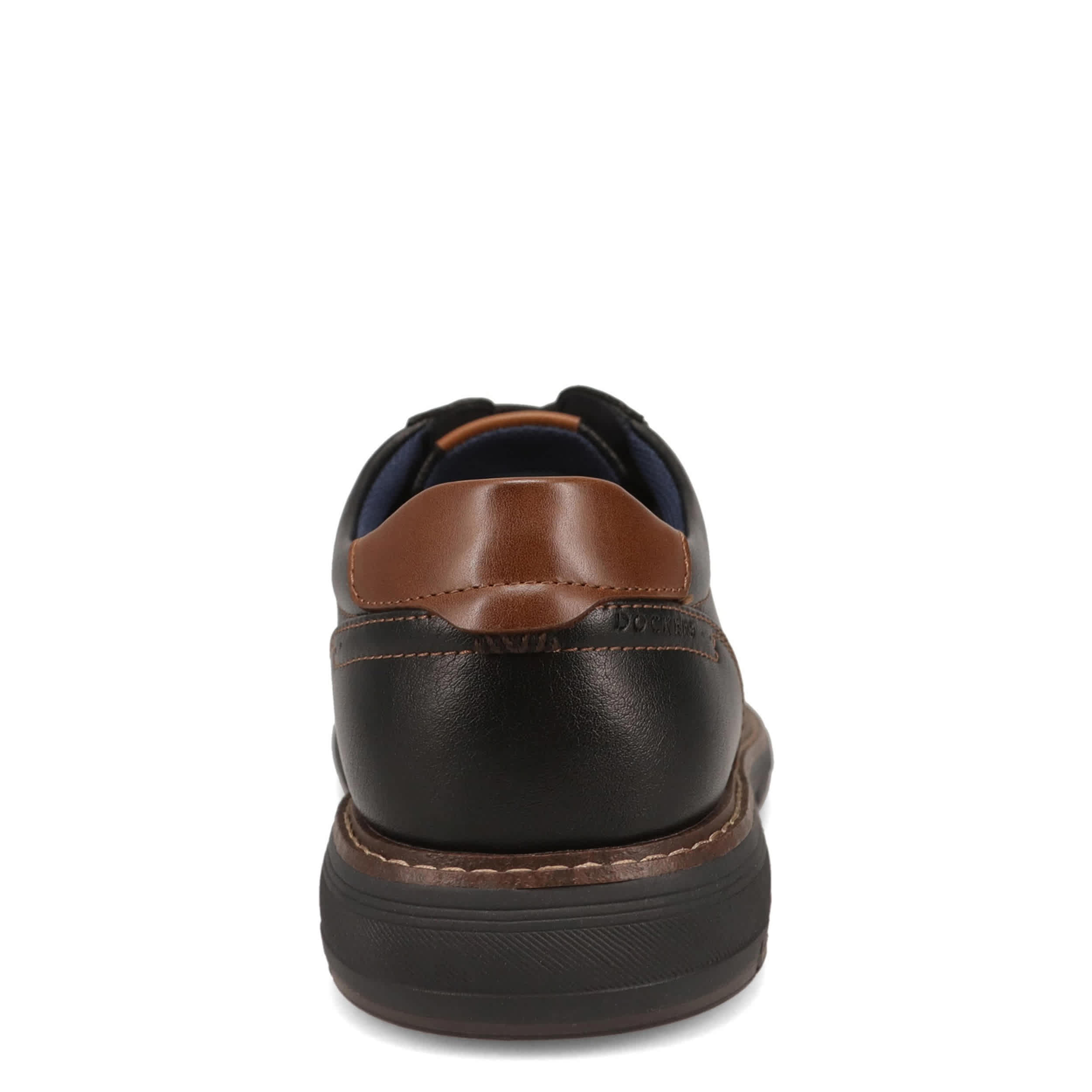DOCKERS-MENS MARLON NUBUCK OXFORD-BLACK & DARK BROWN