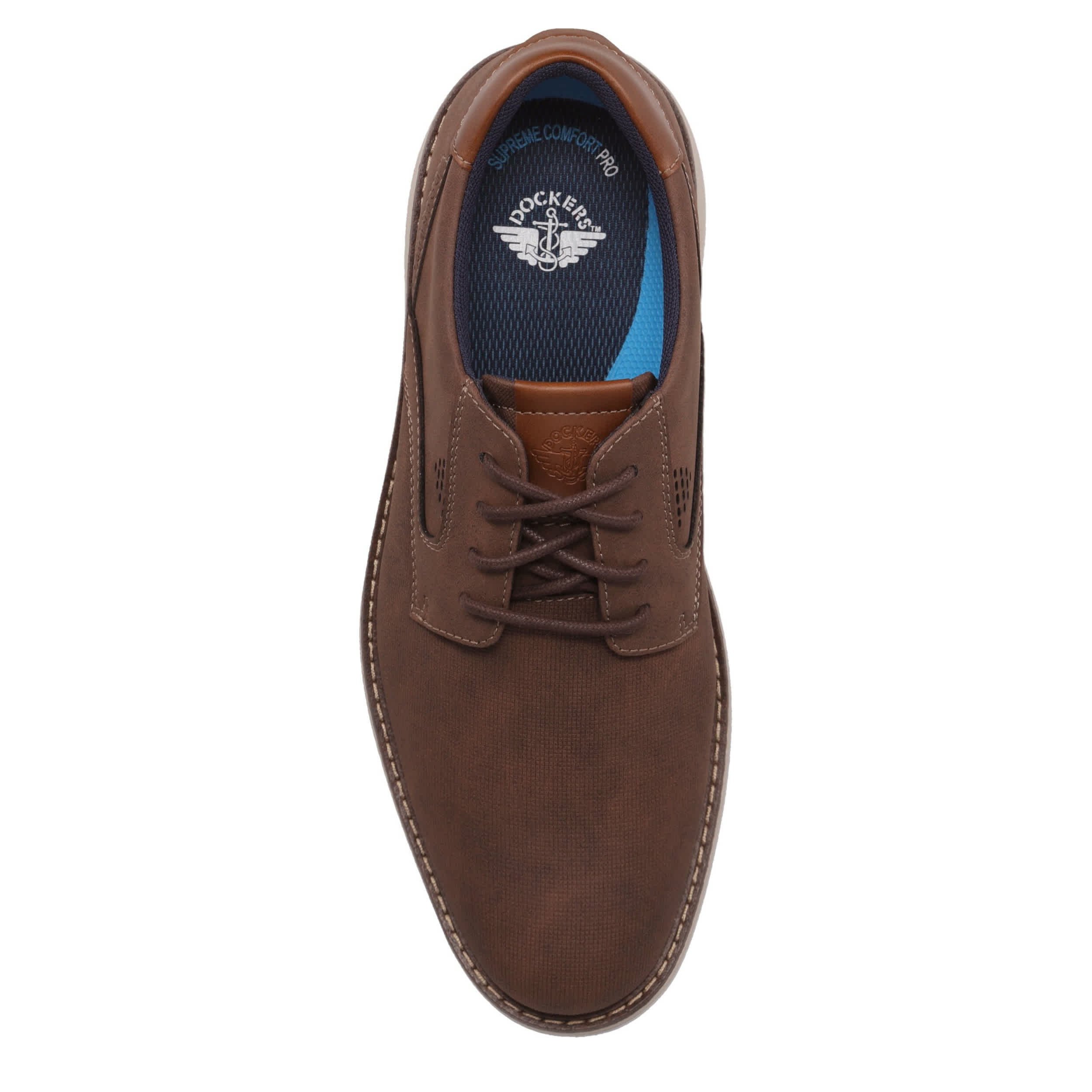 DOCKERS-MENS MURDOCH NUBUCK OXFORD-DARK BROWN & 